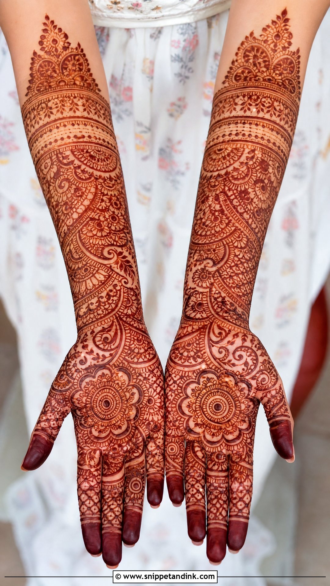 Full Hand Bridal Mehndi Design - Snippet and Ink - 30 Bride Mehndi Designs