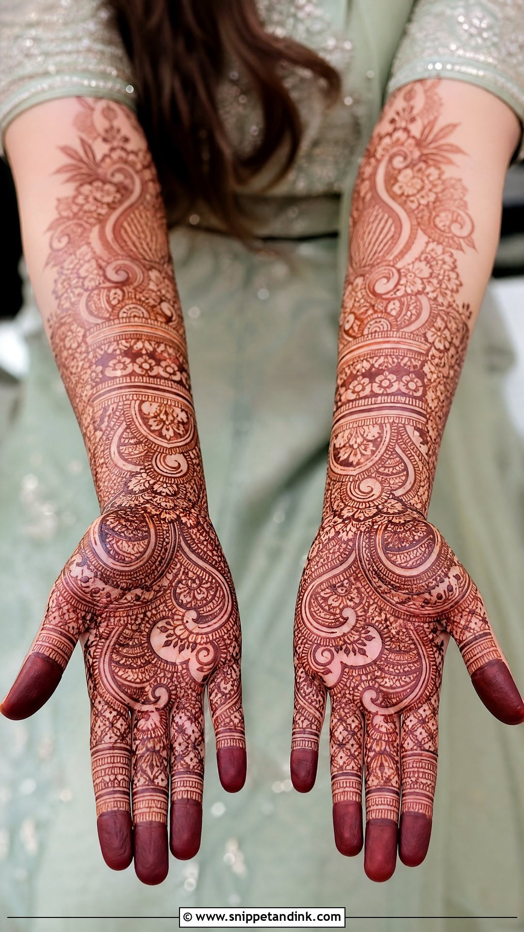 Full Hand Bridal Mehndi Design - Snippet and Ink - 30 Mehndi Designs for Bride