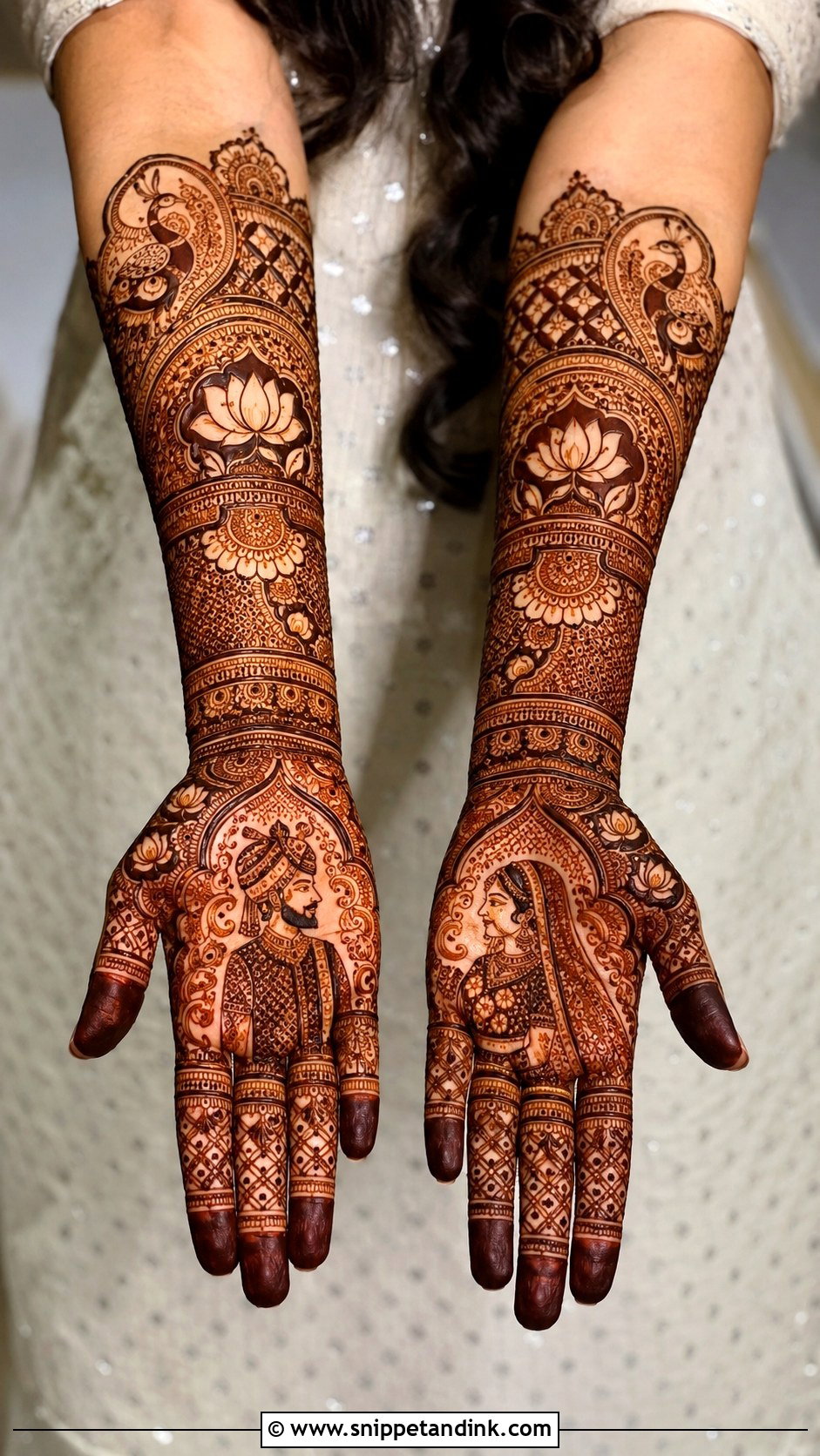 Full Hand Bridal Mehndi Design - Snippet and Ink - 30 New Trending Mehndi Designs