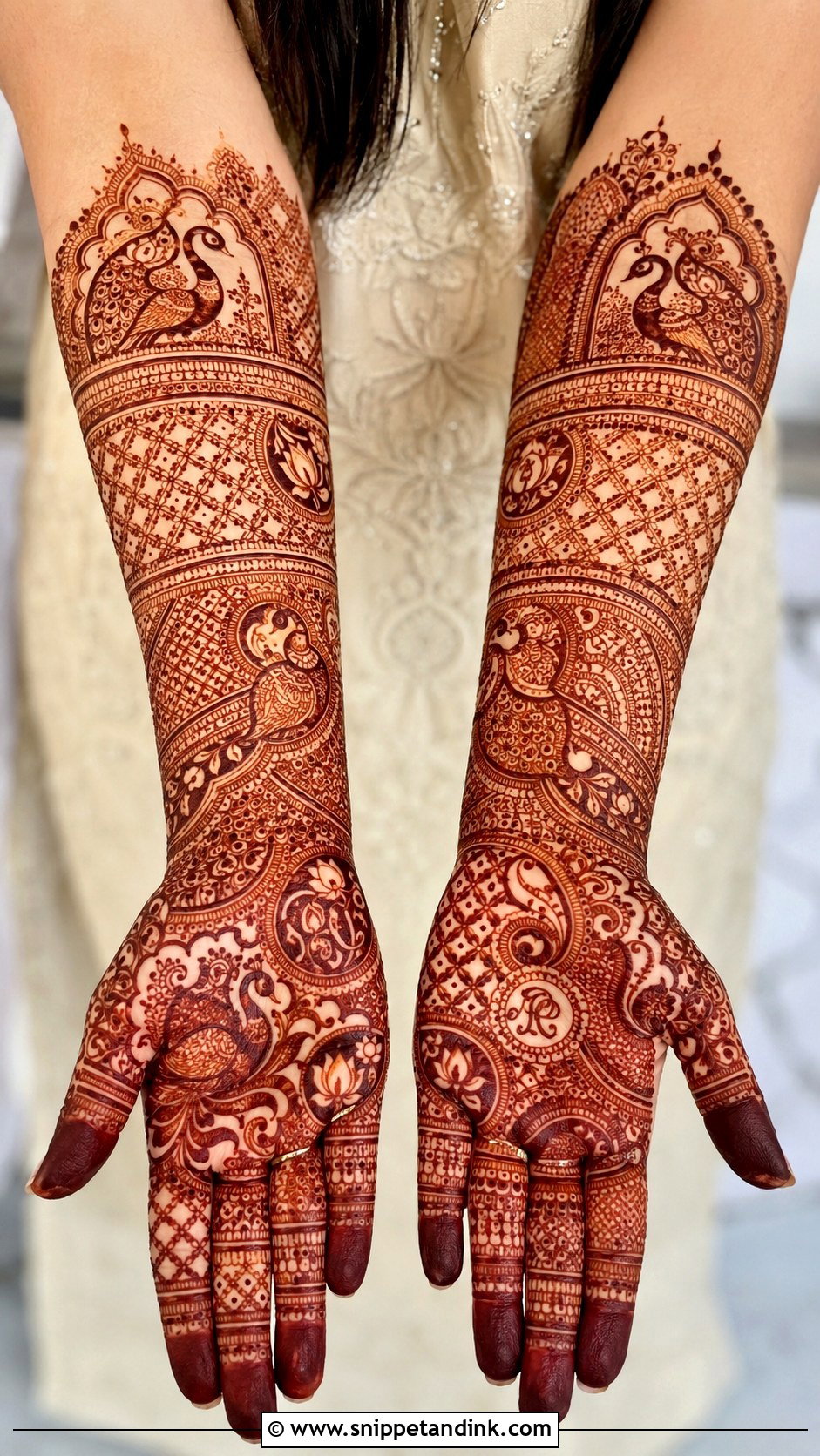 Full Hand Bridal Mehndi Design - Snippet and Ink - 35 Best Mehndi Designs