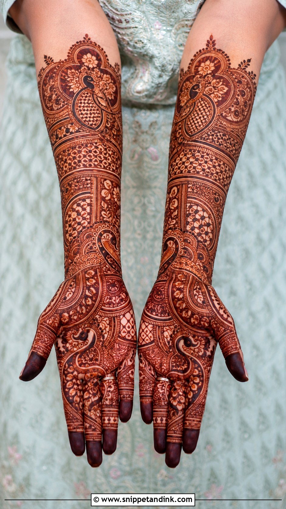 Full Hand Bridal Mehndi Design - Snippet and Ink - 35 Full Hand Mehndi Designs