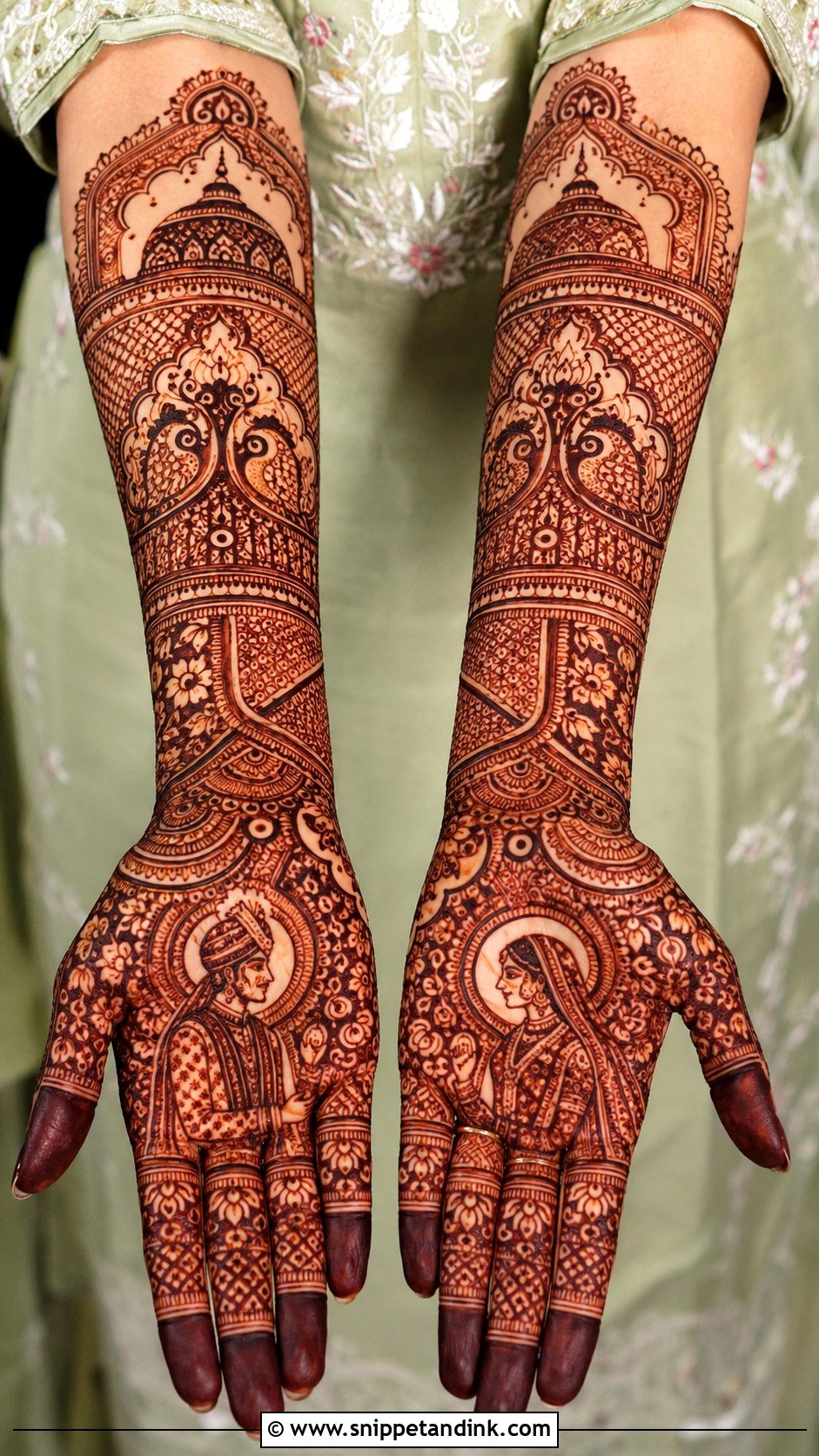 Full Hand Bridal Mehndi Design - Snippet and Ink - 35 Hand Mehndi Designs