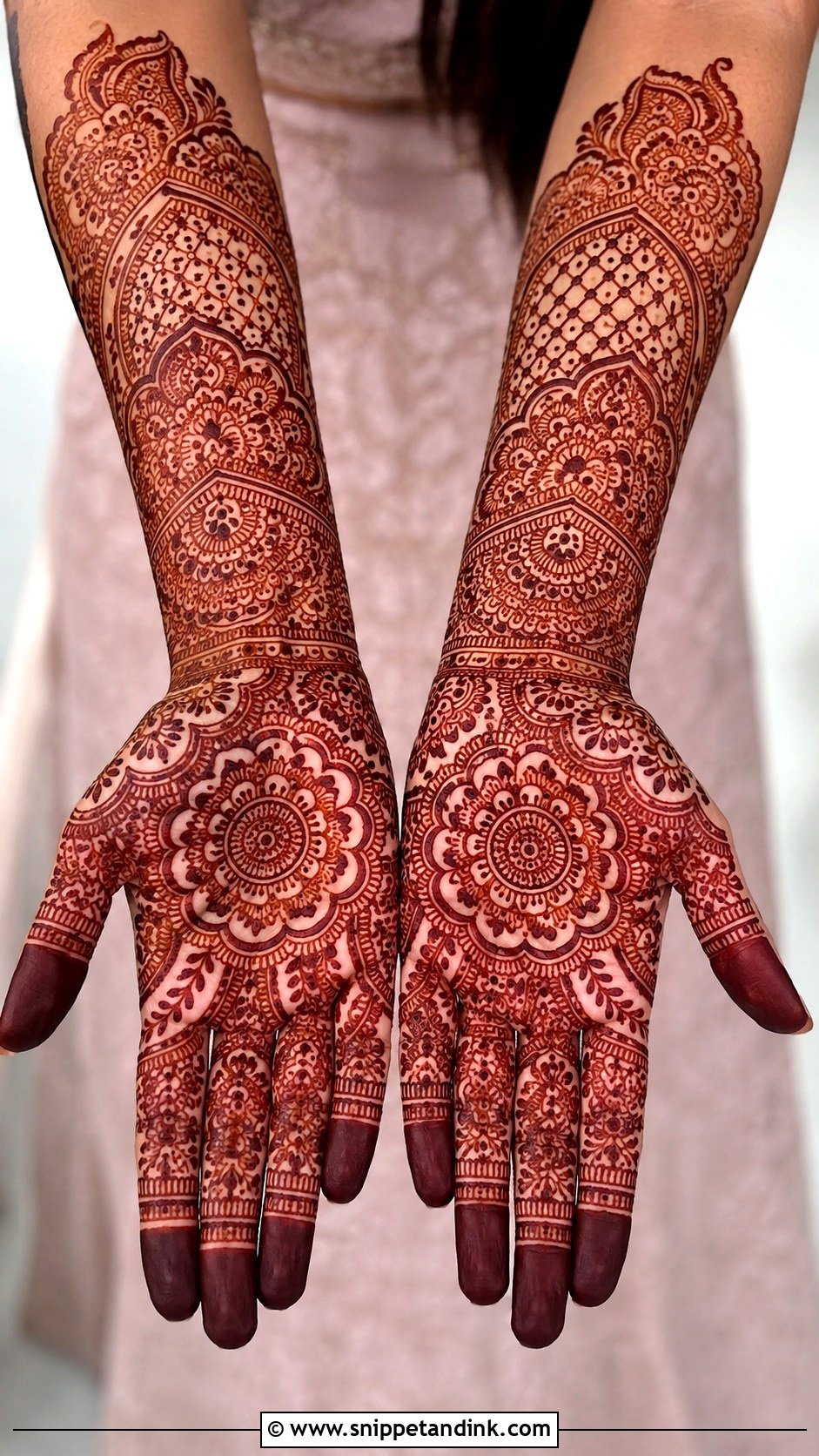 Full Hand Bridal Mehndi Design - Snippet and Ink - 35 Latest Bridal Mehndi Designs