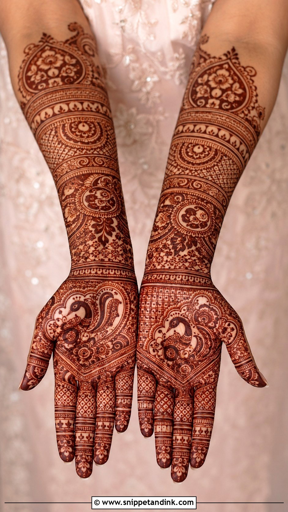 Full Hand Bridal Mehndi Design - Snippet and Ink - 35 Latest Full Hand Mehndi Designs