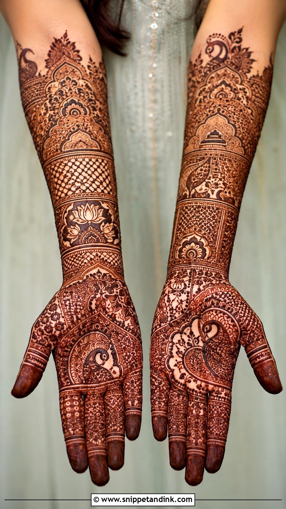 Full Hand Bridal Mehndi Design - Snippet and Ink - 35 Mehndi Art Designs