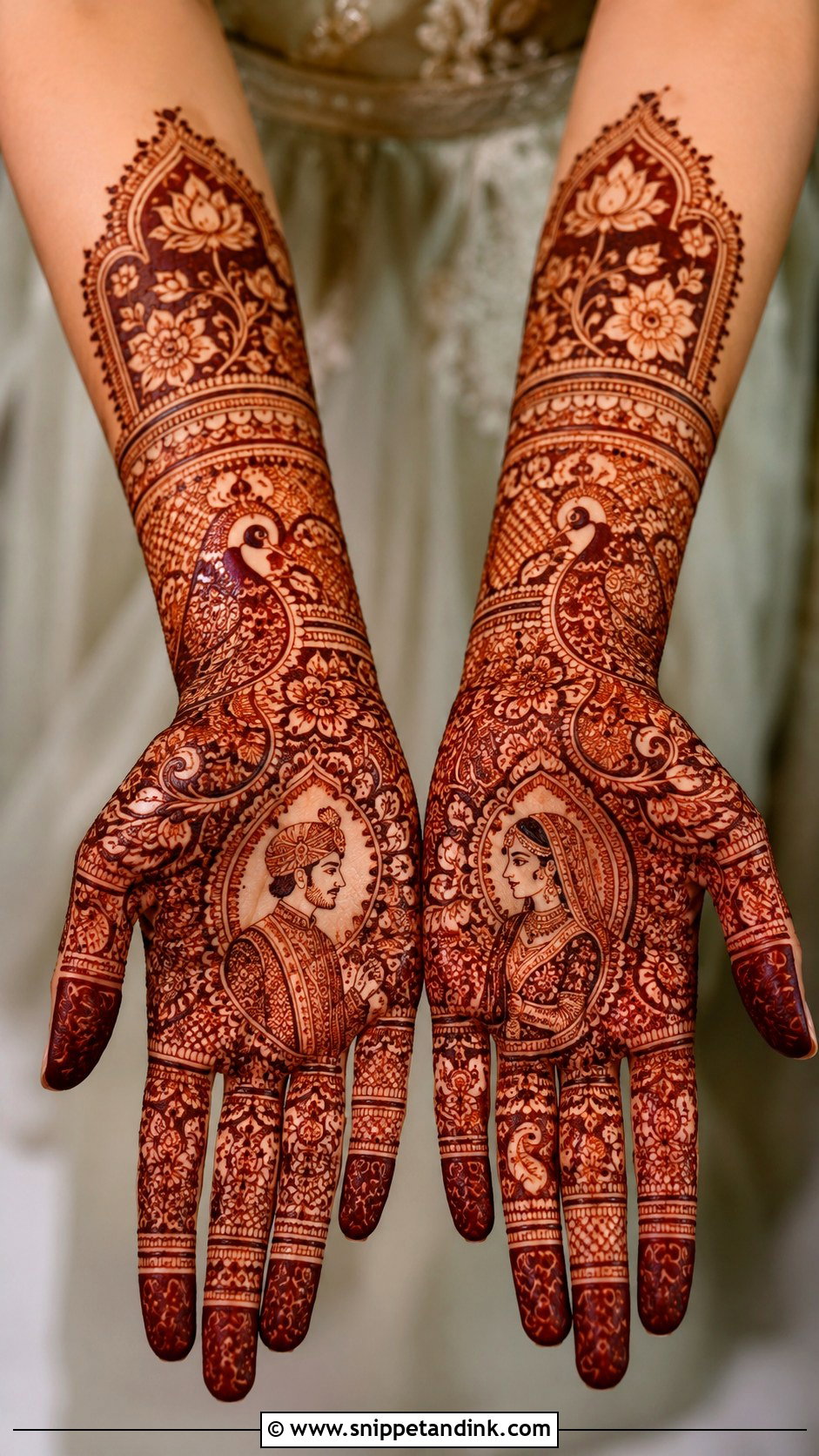 Full Hand Bridal Mehndi Design - Snippet and Ink - 35 Mehndi Designs 2025