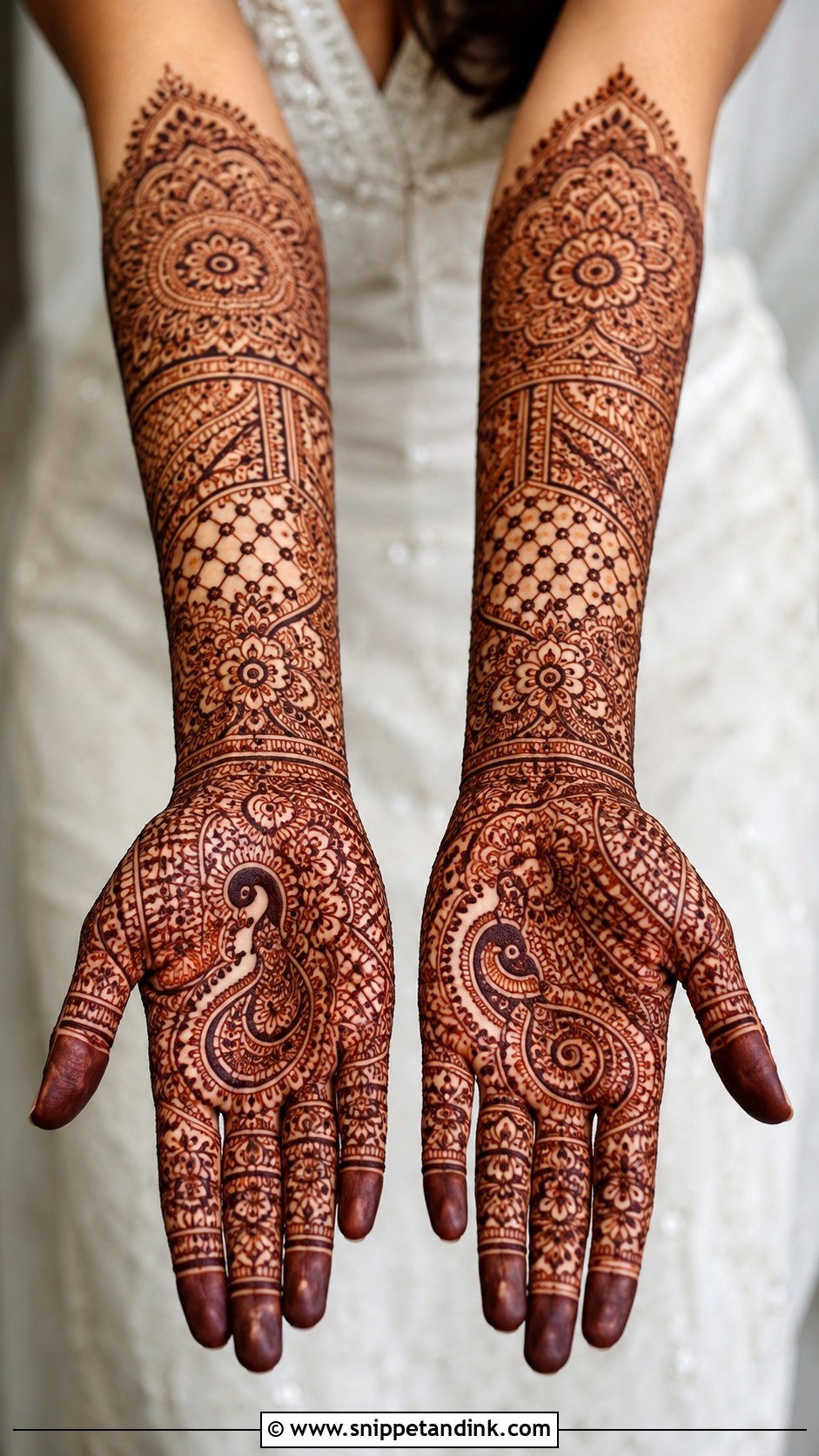 Full Hand Bridal Mehndi Design - Snippet and Ink - 35 New Mehndi Designs