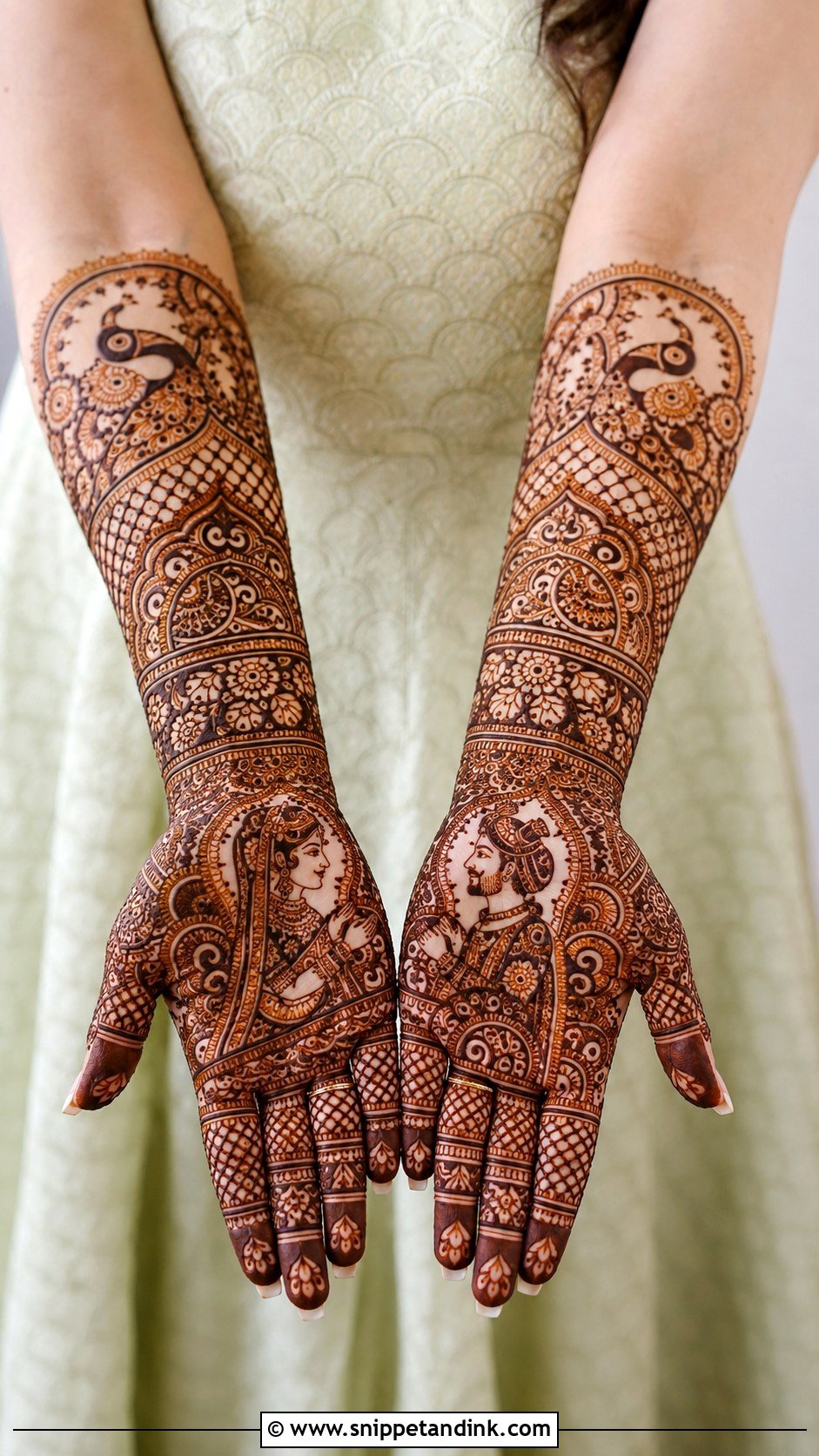 Full Hand Bridal Mehndi Design - Snippet and Ink - 35 Stylish Mehndi Designs