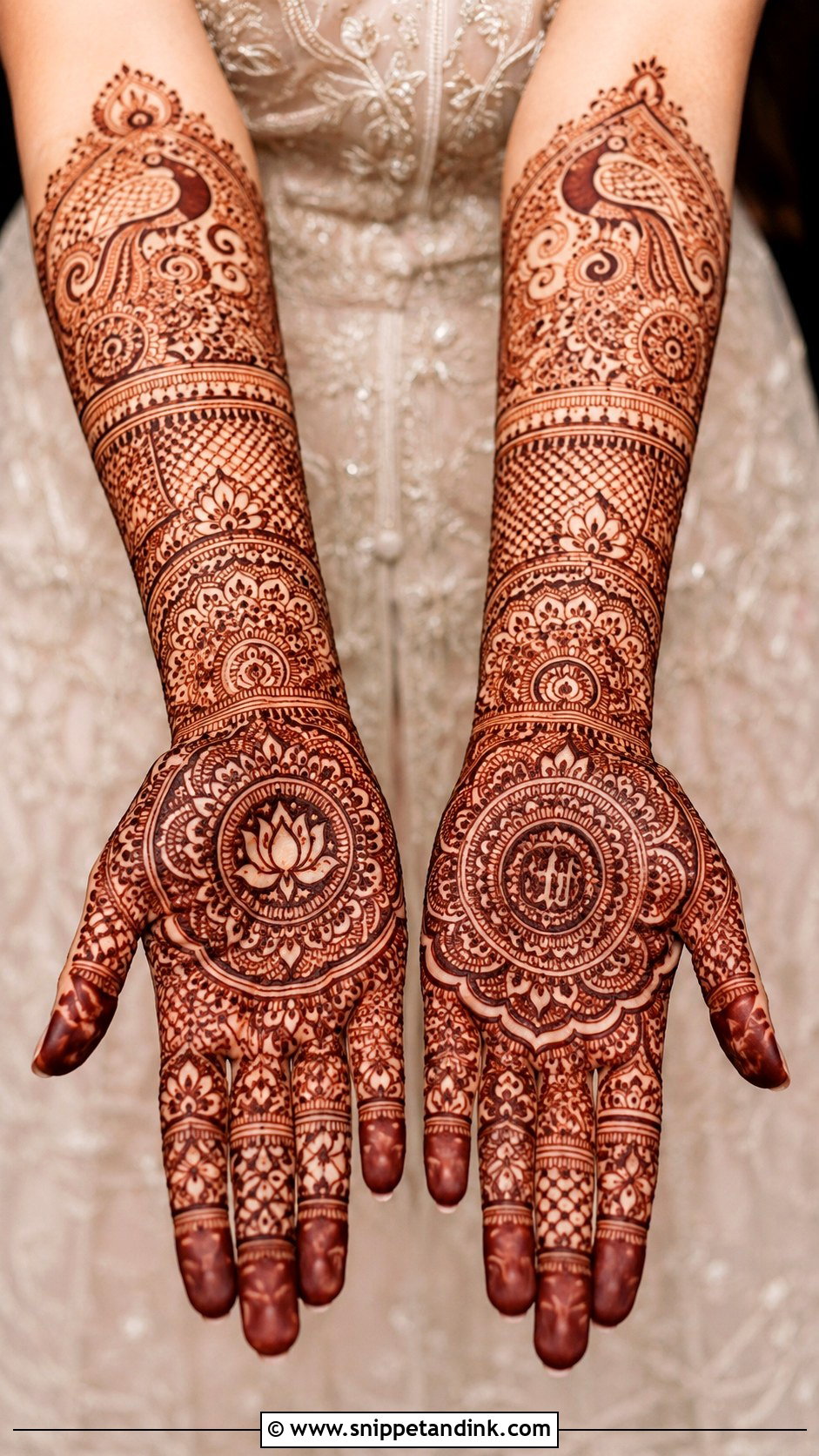 Full Hand Bridal Mehndi Design - Snippet and Ink - 35 Trending Mehndi Designs
