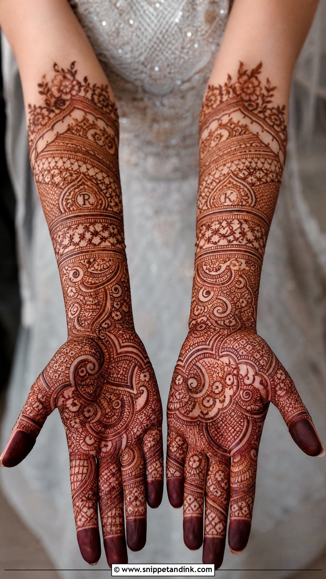 Full Hand Bridal Mehndi Design For Engagement - Snippet and Ink - 20 Bridal Mehndi Designs for Engagement
