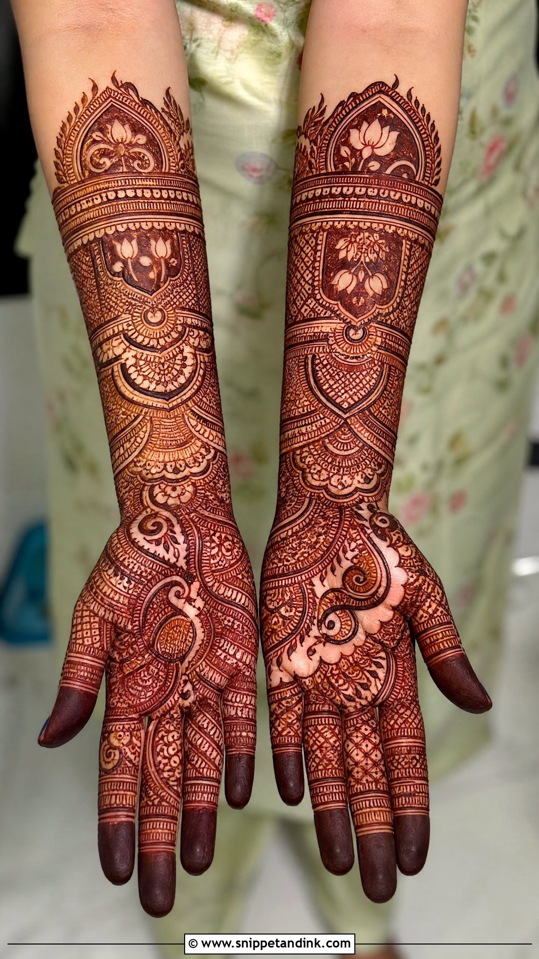 Full Hand Bridal Mehndi - Snippet and Ink - 25 Mehandi Look for Bride Ideas