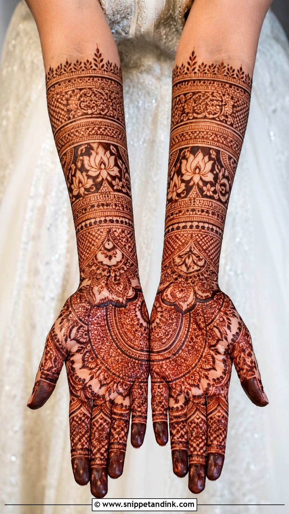 Full Hand Bridal Wedding Mehndi Design - Snippet and Ink - 35 Latest Wedding Mehndi Designs