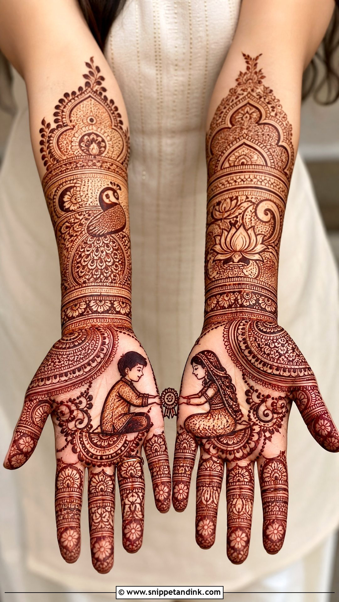 Full Hand Brother Sister Mehndi Design - Snippet and Ink - 20 Brother Sister Mehndi Design Ideas