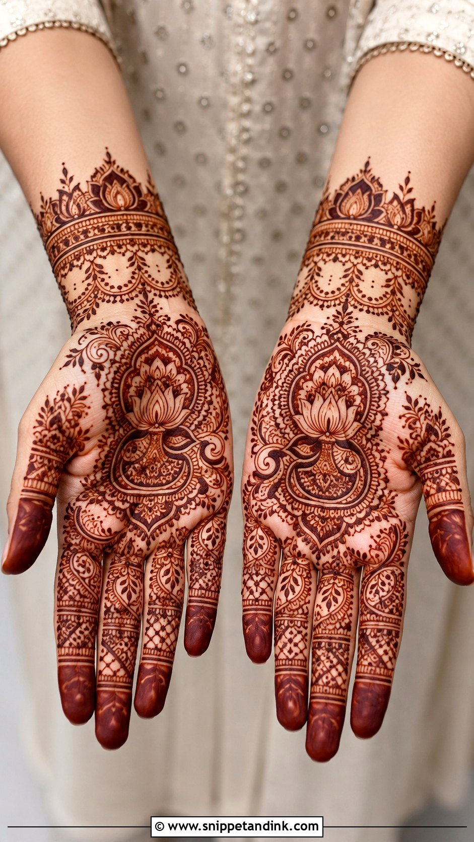 Full Hand Diwali Mehndi Design - Snippet and Ink - 35 Full Hand Mehndi Designs