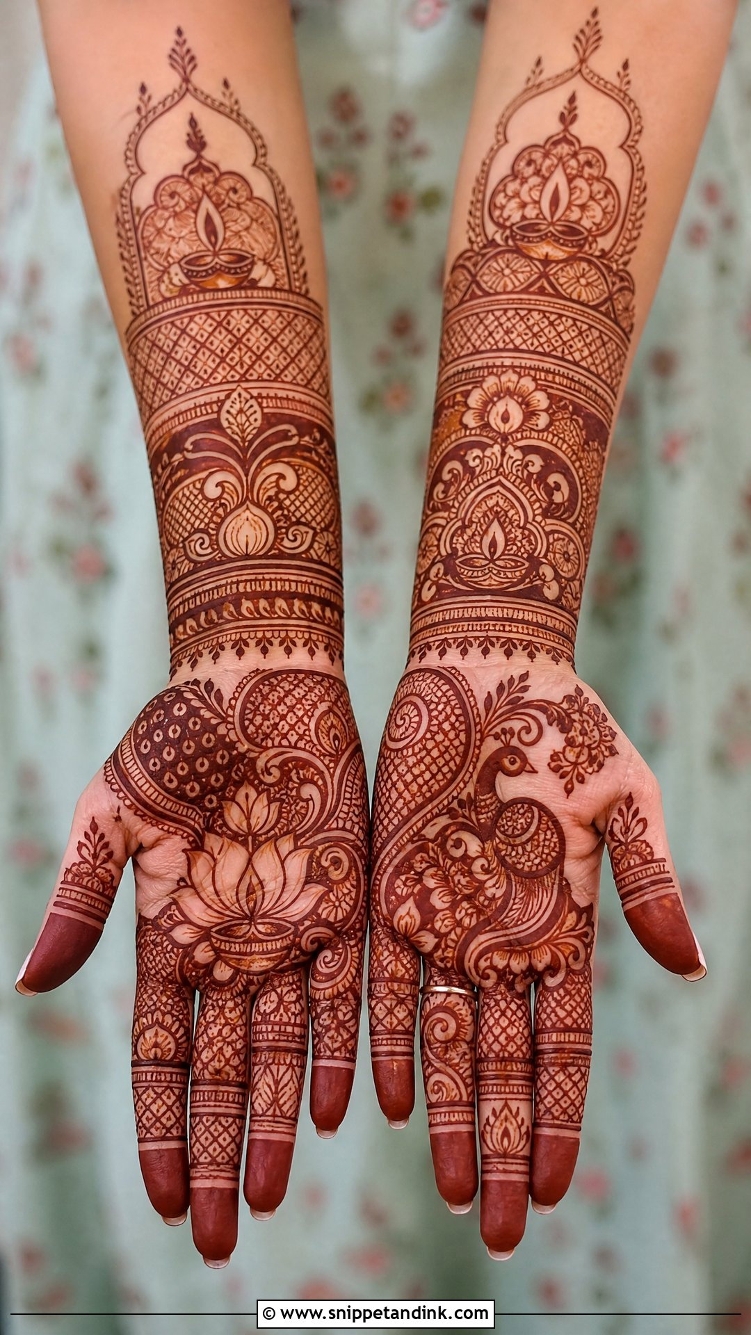 Full Hand Diwali Mehndi Design - Snippet and Ink - 30 Diwali Mehndi Designs
