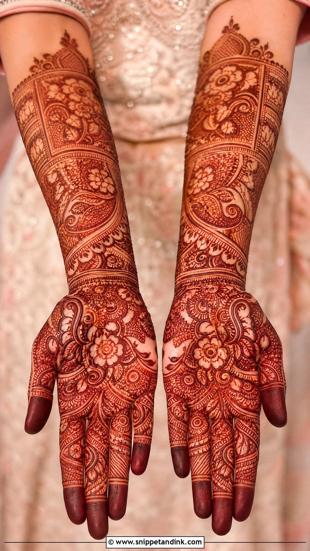 Full Hand Dulhan Mehndi Design - Snippet and Ink - 25 Dulhan Bridal Henna Mehndi Designs