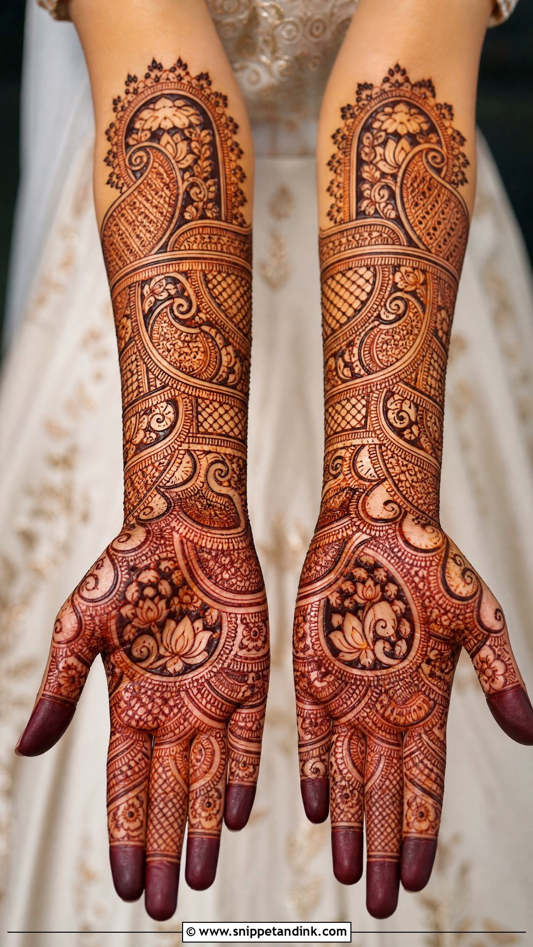 Full Hand Dulhan Mehndi Design - Snippet and Ink - 20 Mehndi Dulhan Design Ideas