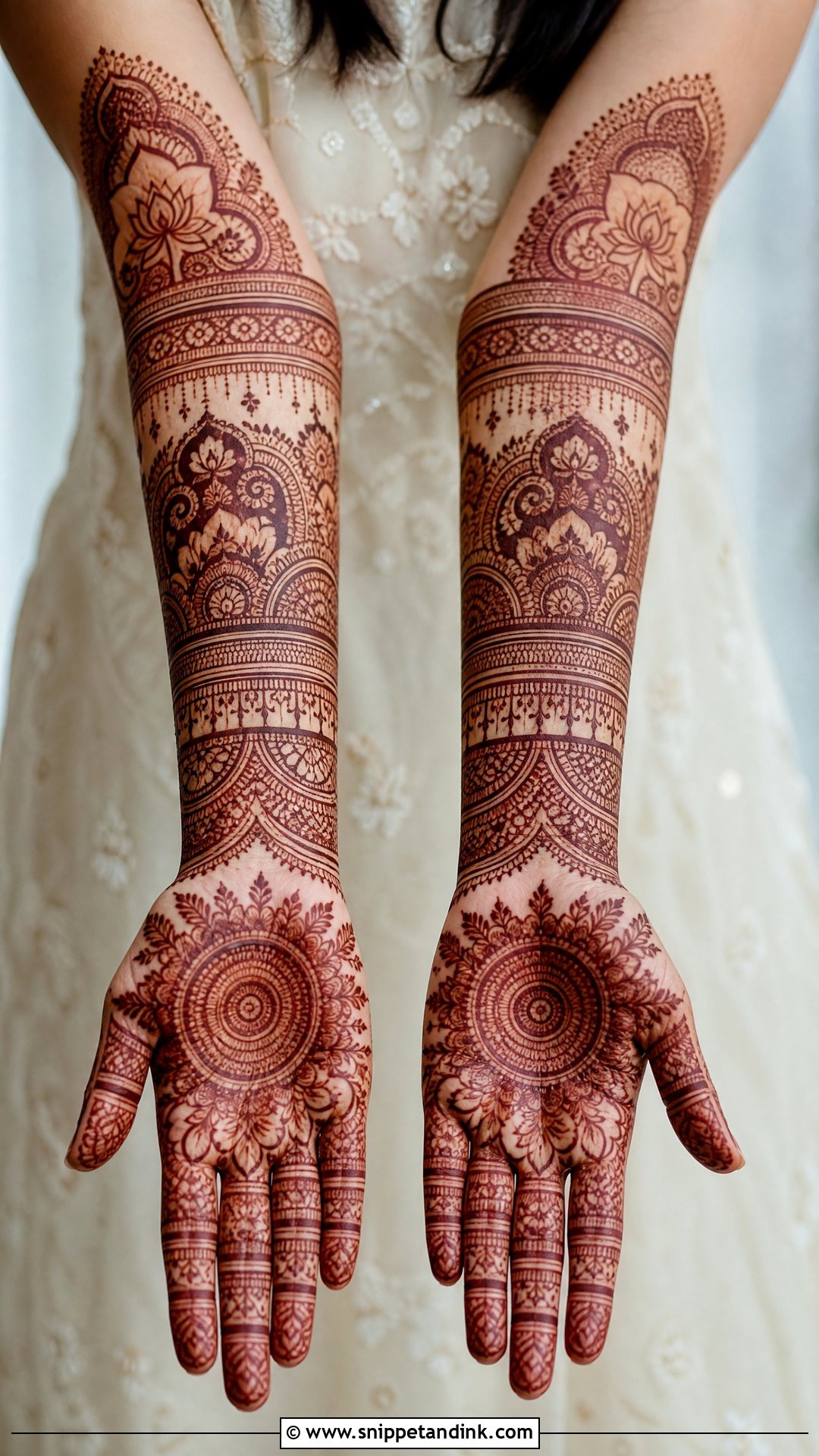 Full Hand Engagement Bridal Mehndi Design - Snippet and Ink - 25 Engagement Bridal Mehndi Designs