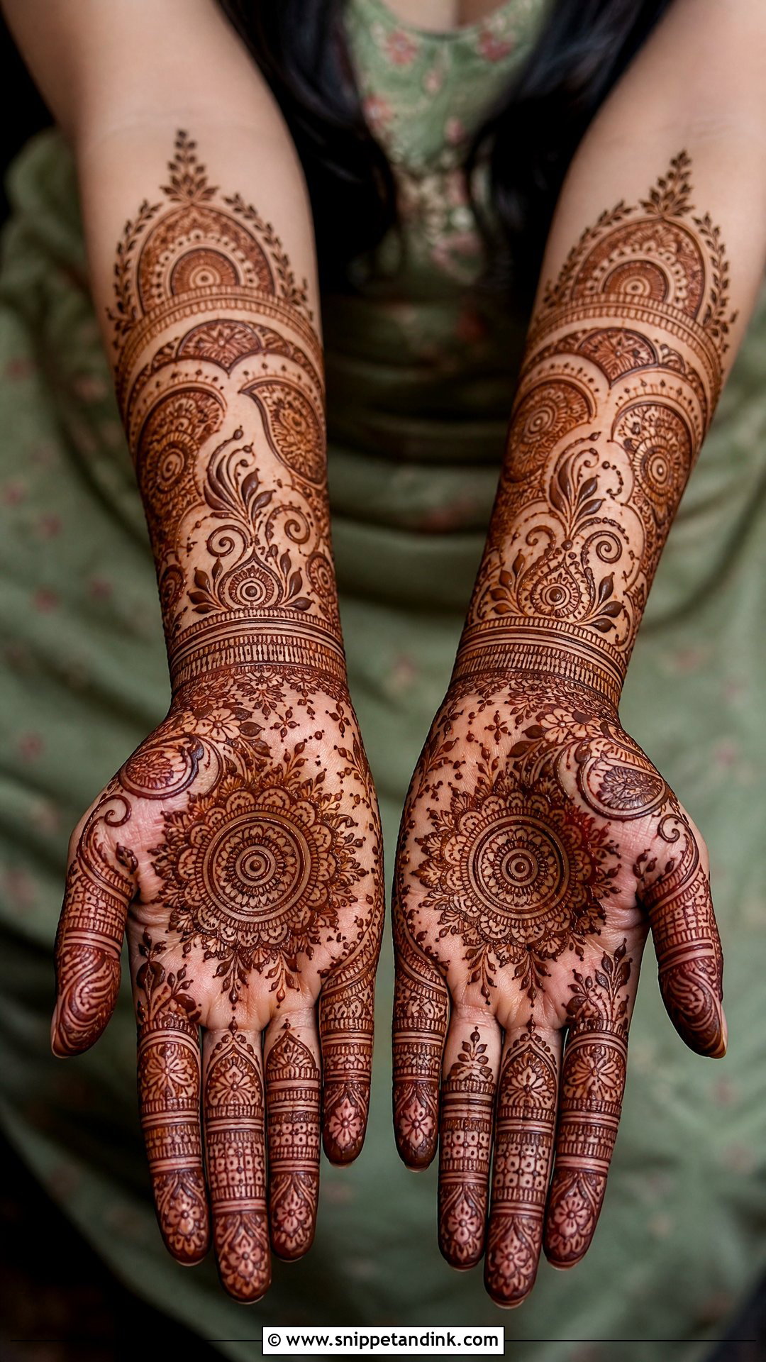 Full Hand Engagement Mehndi Design - Snippet and Ink - 25 Mehndi Designs for Engagement