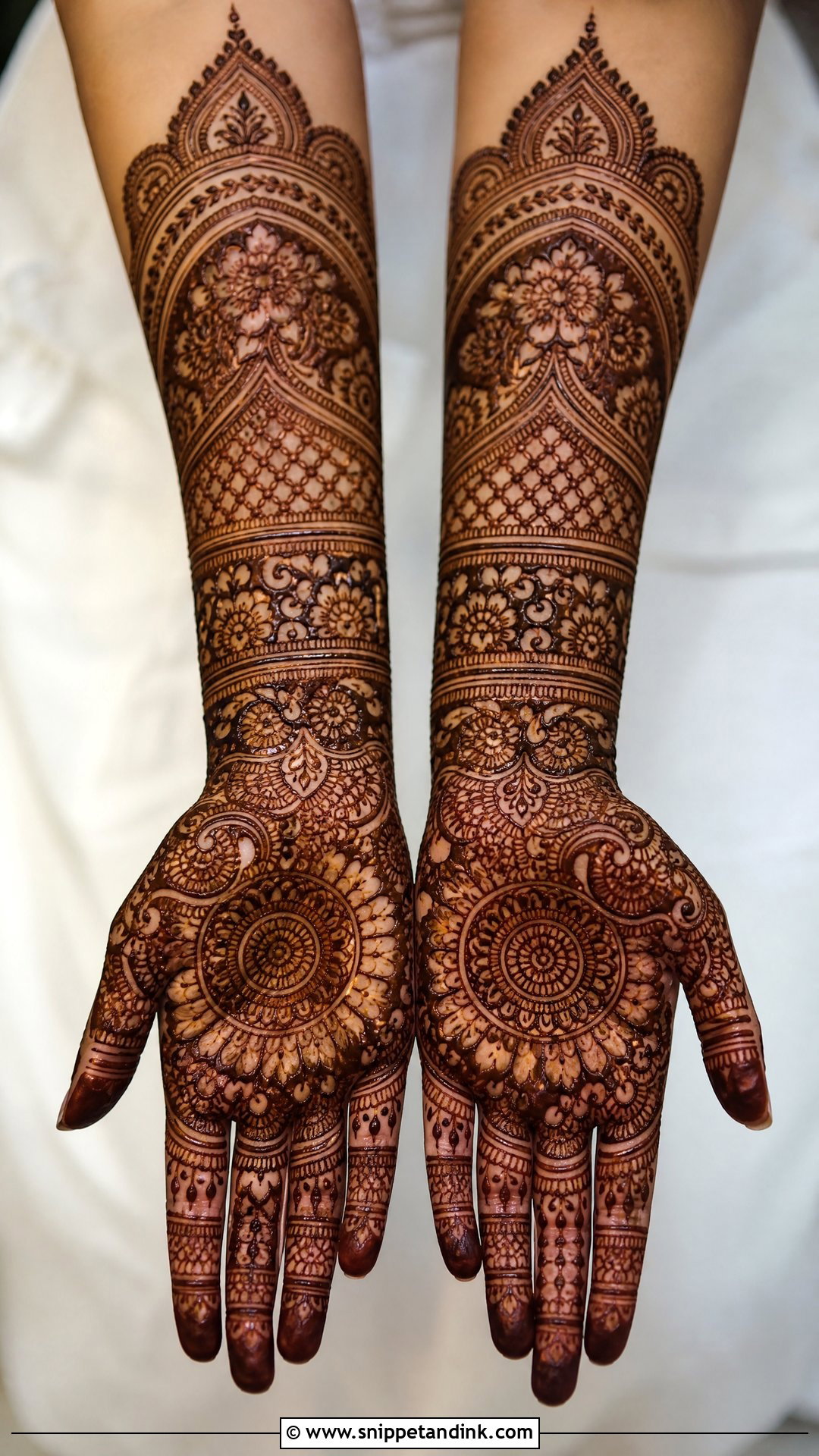 Full Hand Engagement Mehndi For Bride - Snippet and Ink - 20 Engagement Mehndi for Bride Ideas