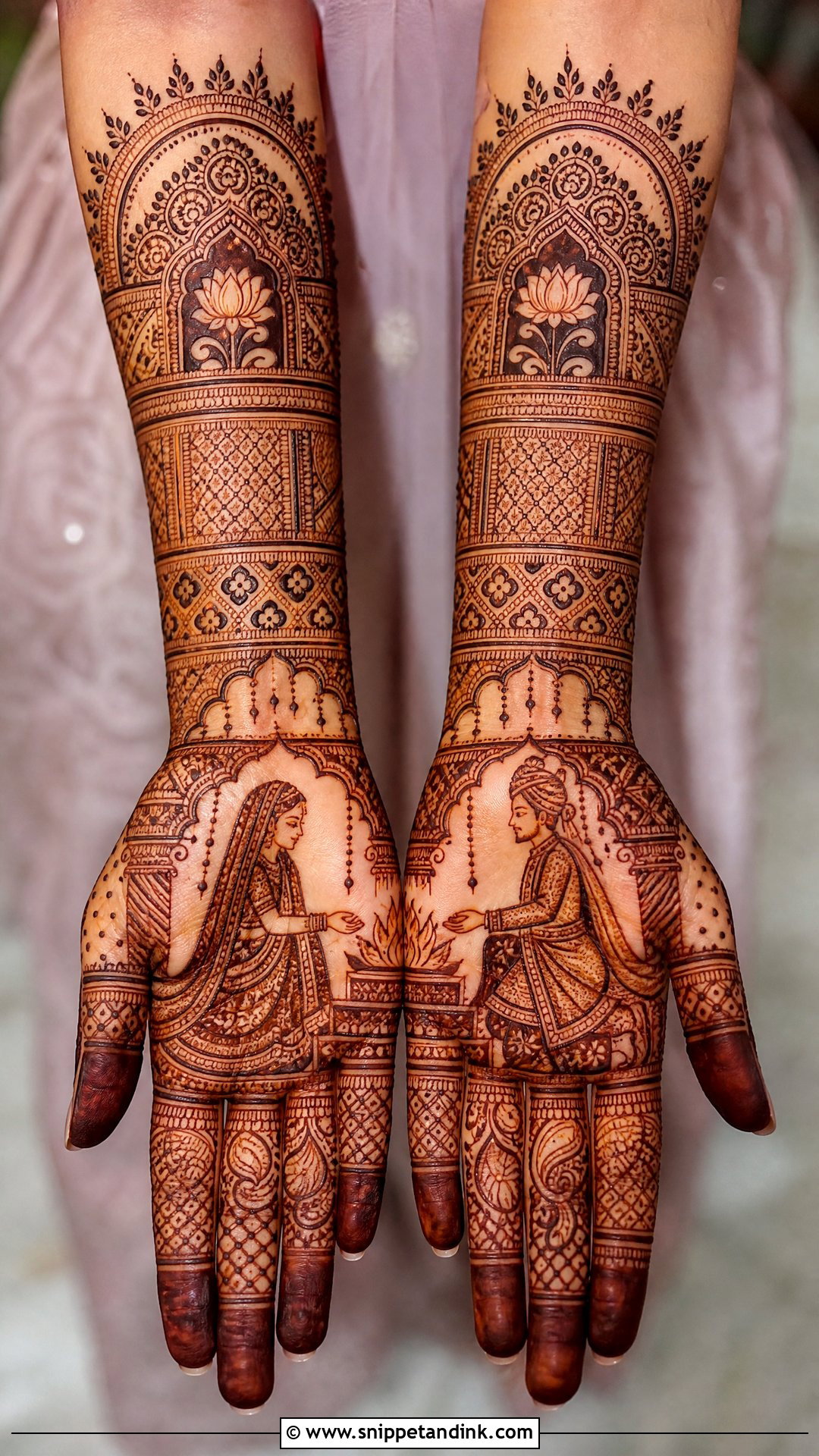 Full Hand Havan Kund Bridal Mehndi Design - Snippet and Ink - 20 Havan Kund Mehndi Design Ideas