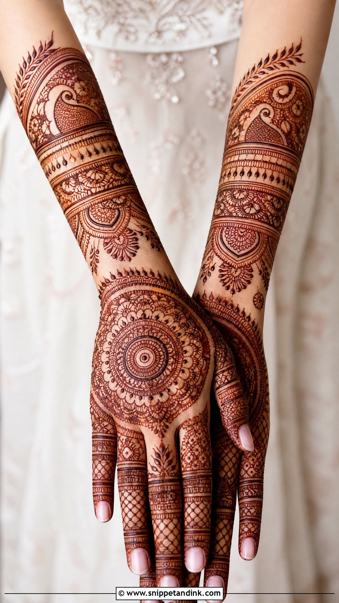 Full Hand Indian Bridal Back Hand Mehndi - Snippet and Ink - 20 Simple Easy Full Hand Bridal Back Hand Mehndi Designs