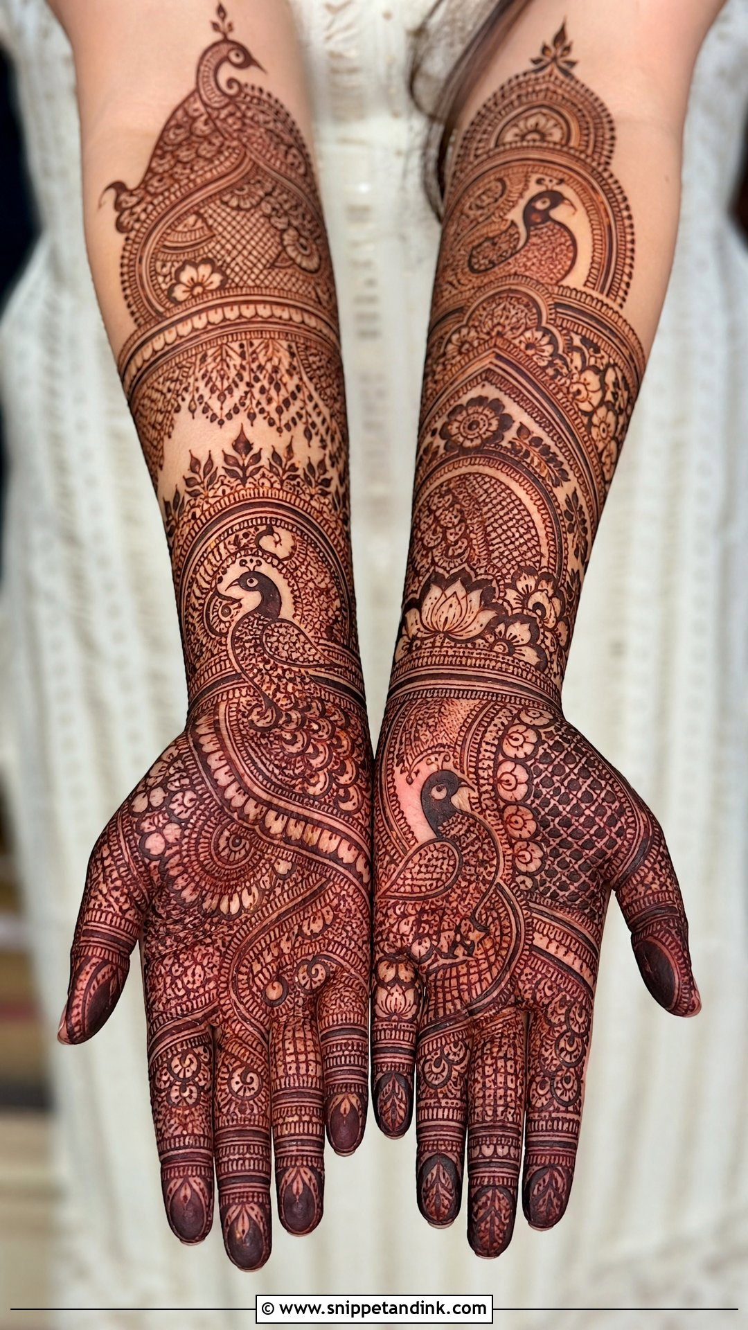 Full Hand Indian Bridal Mehndi Design - Snippet and Ink - 30 Indian Bridal Mehndi Designs