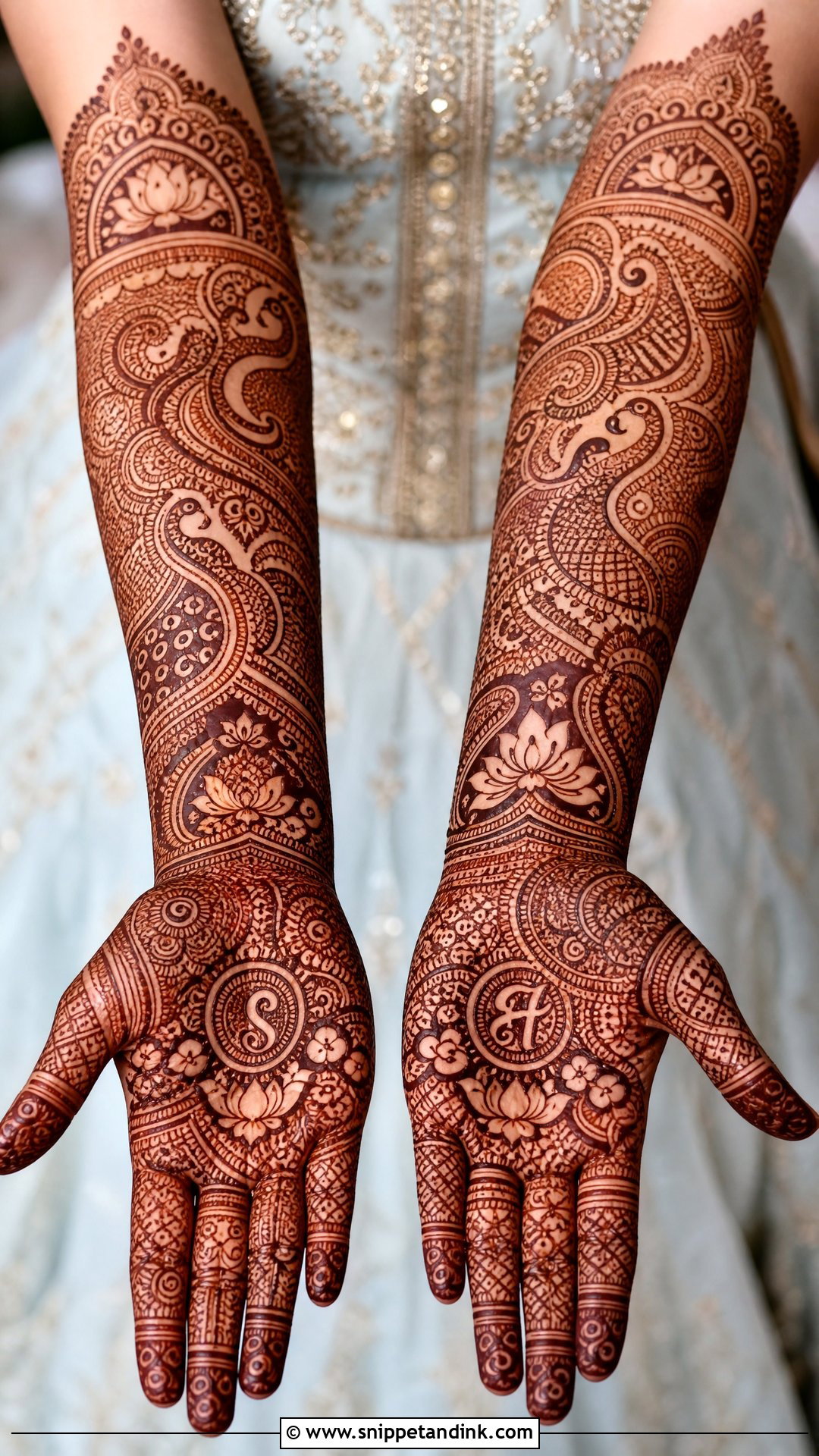 Full Hand Indian Bridal Mehndi Design - Snippet and Ink - 30 Unique Bridal Mehndi Designs 2025