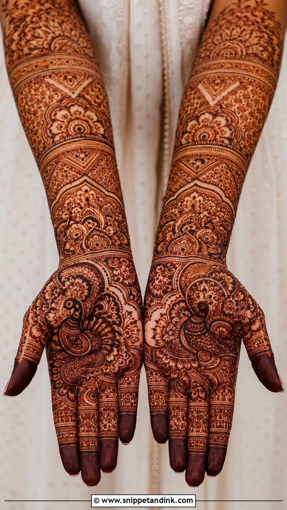Full Hand Indian Bridal Mehndi Design - Snippet and Ink - 35 Bridal Mehndi Designs