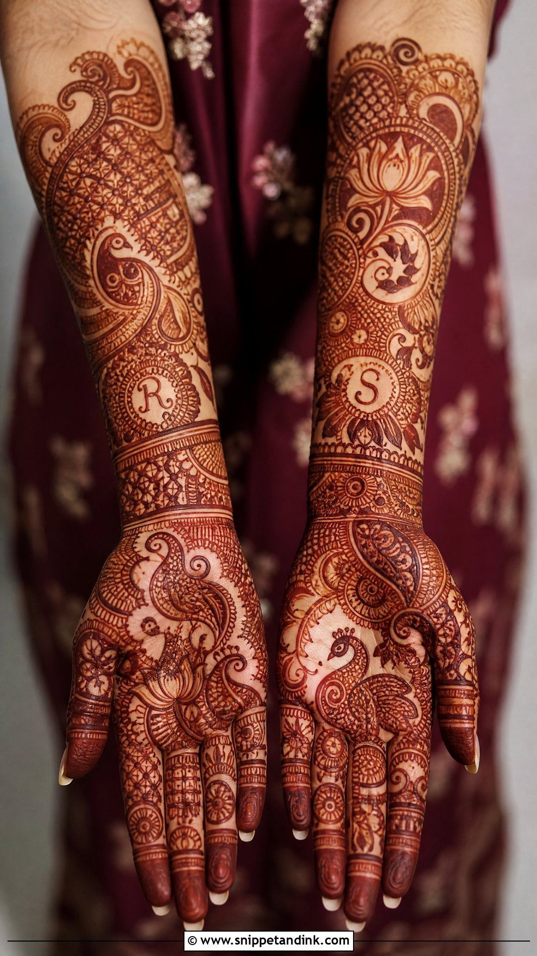 Full Hand Indian Bridal Mehndi Design - Snippet and Ink - 20 Bridal Unique Mehndi Design Ideas