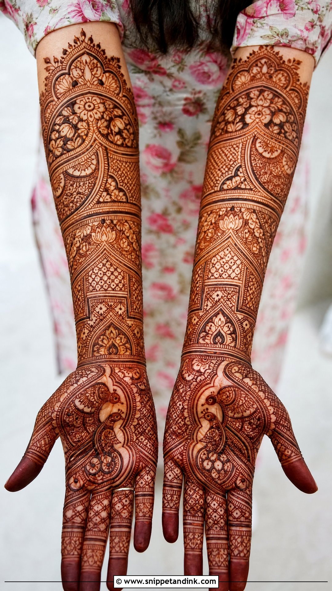 Full Hand Indian Bridal Mehndi Design - Snippet and Ink - 20 Full Bridal Mehndi Designs