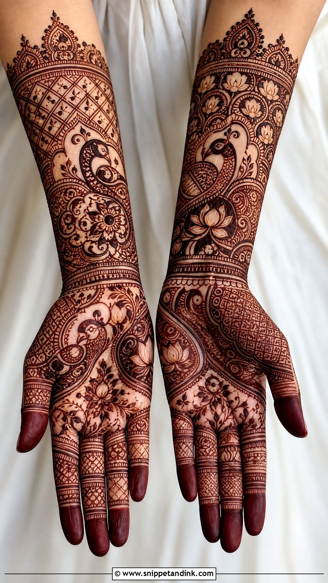 Full Hand Indian Bridal Mehndi Design - Snippet and Ink - 20 Indian Mehandi Design for Bridal Ideas