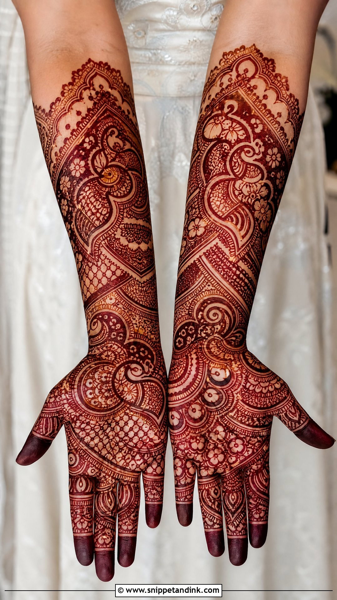 Full Hand Indian Bridal Mehndi Design - Snippet and Ink - 20 Beautiful Bridal Mehndi Designs
