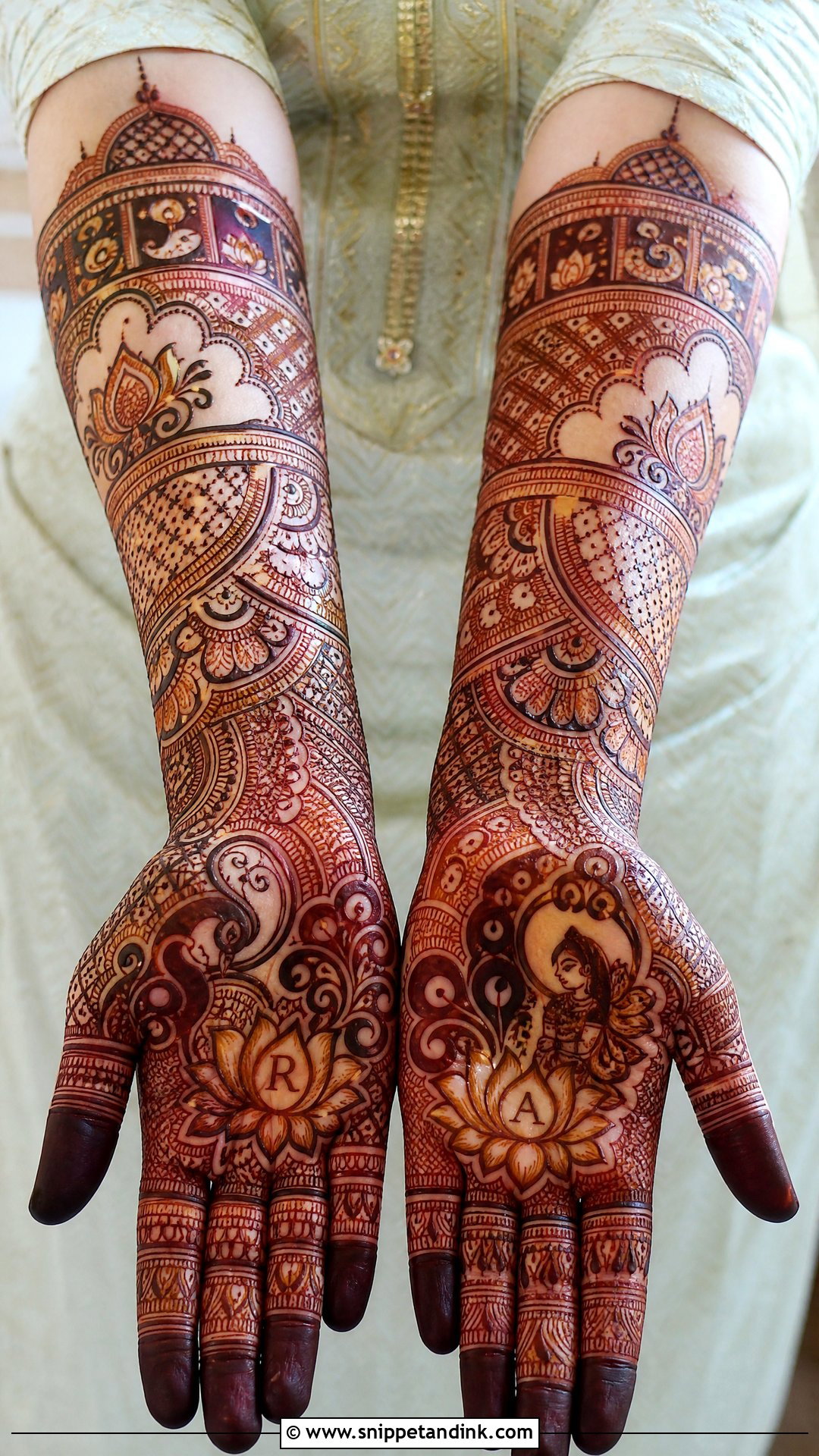 Full Hand Indian Bridal Wedding Henna Design - Snippet and Ink - 30 Wedding Henna Designs