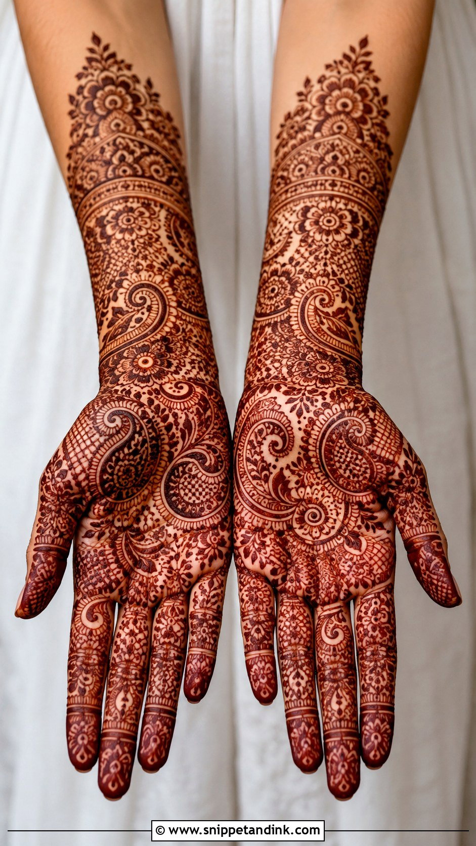 Full Hand Indian Mehndi Design - Snippet and Ink - 30 Cool Mehndi Designs