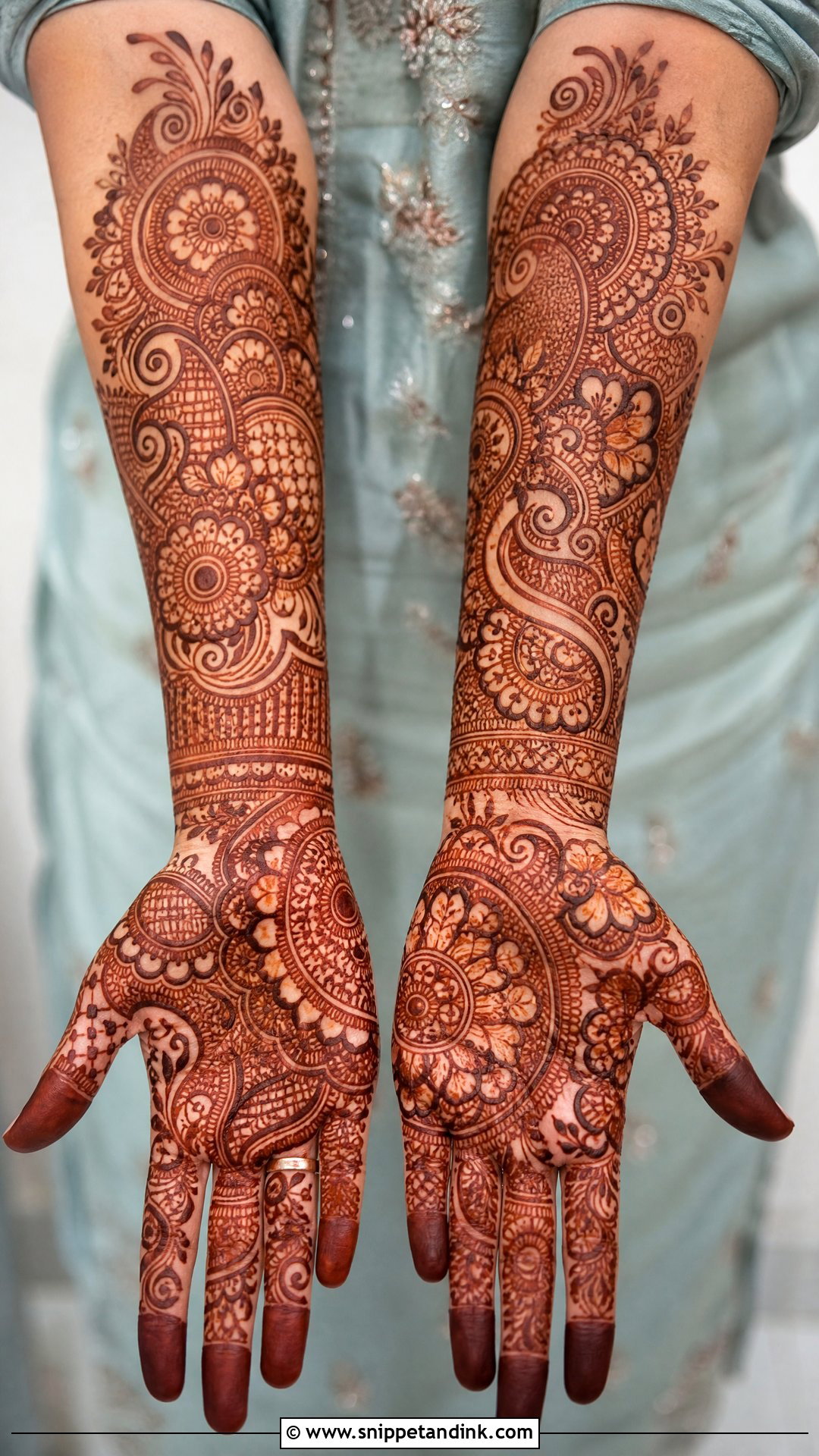 Full Hand Indo Arabic Bridal Mehndi Design - Snippet and Ink - 20 Full Bridal Mehndi Designs