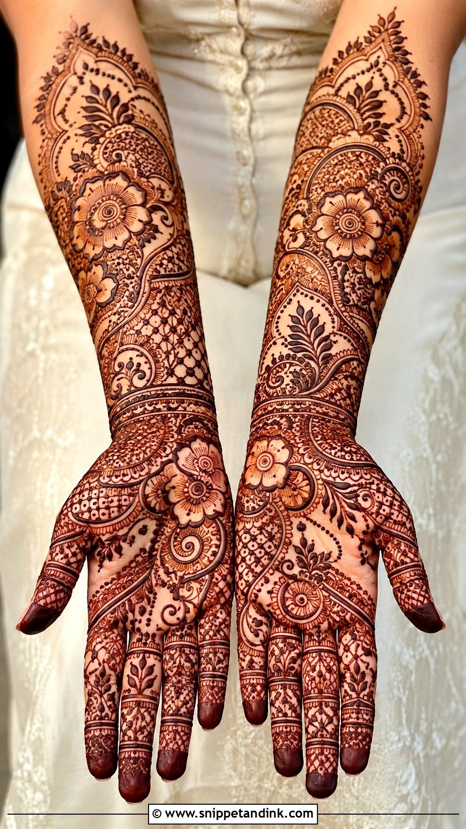 Full Hand Indo Arabic Mehndi Design - Snippet and Ink - 30 Full Mehndi Designs