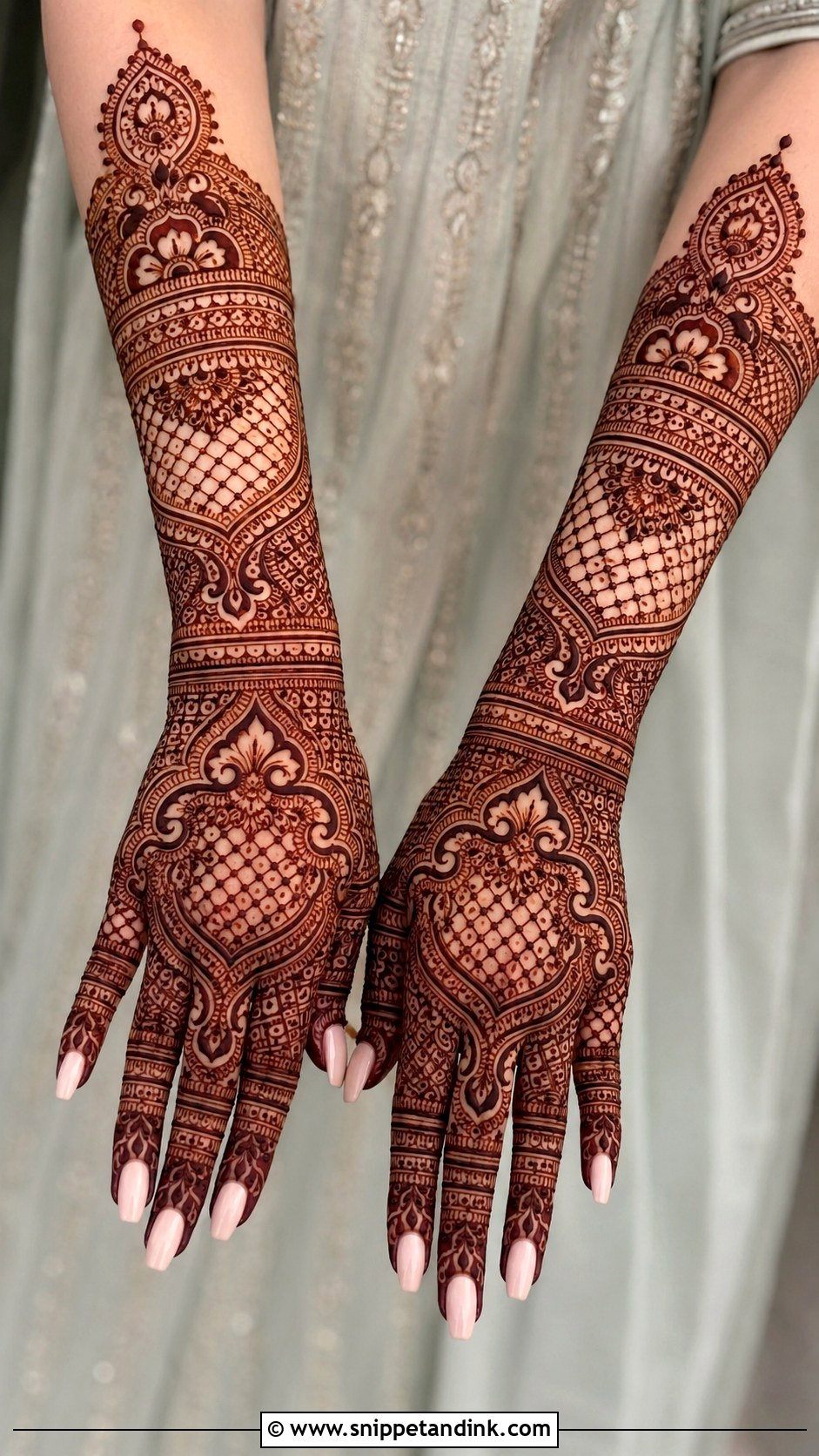 Full Hand Jaali Mehndi Design - Snippet and Ink - 35 Full Hand Mehndi Designs