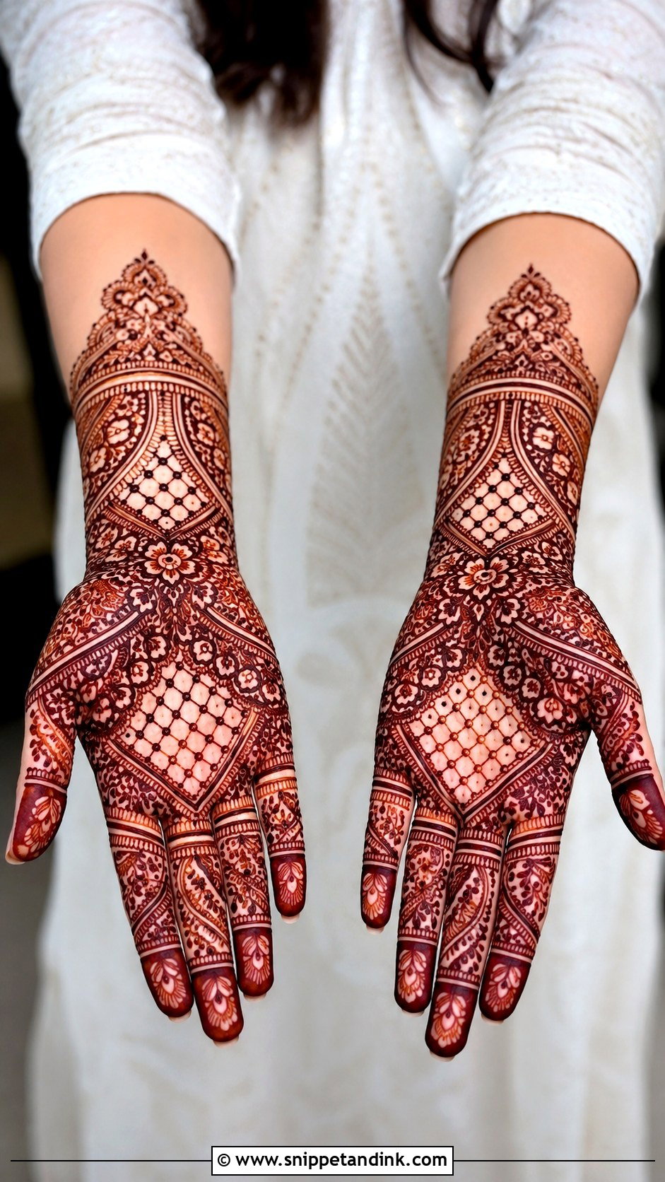 Full Hand Jaali Mehndi Design - Snippet and Ink - 30 Full Mehndi Designs