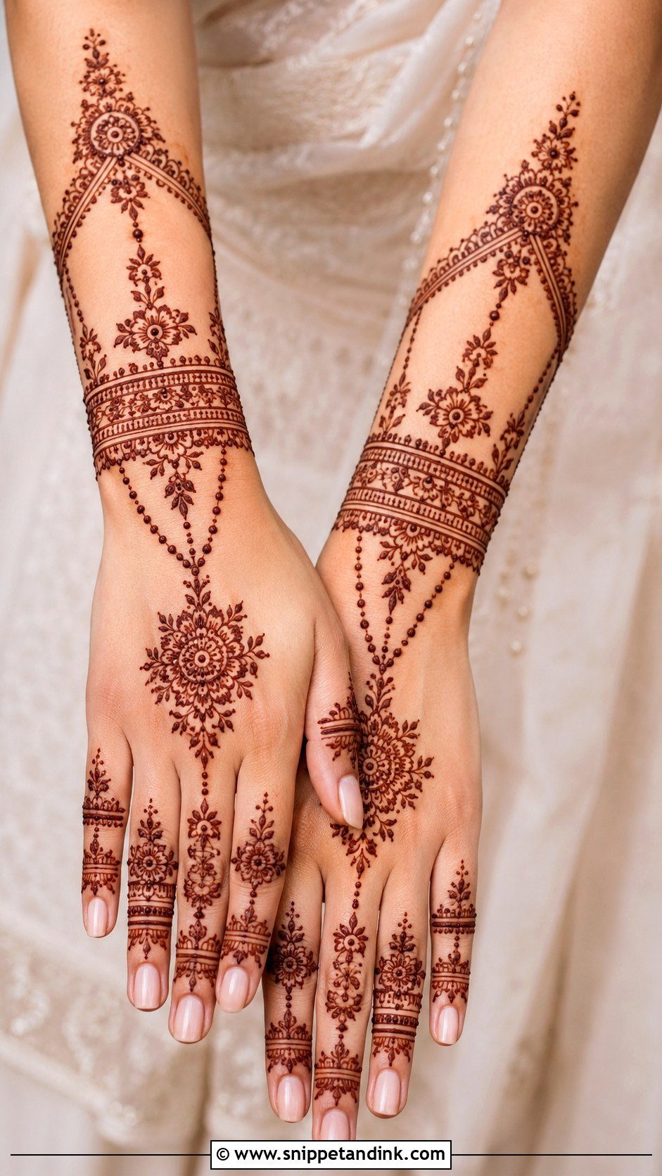 Full Hand Jewelry Mehndi Design - Snippet and Ink - 35 Latest Full Hand Mehndi Designs