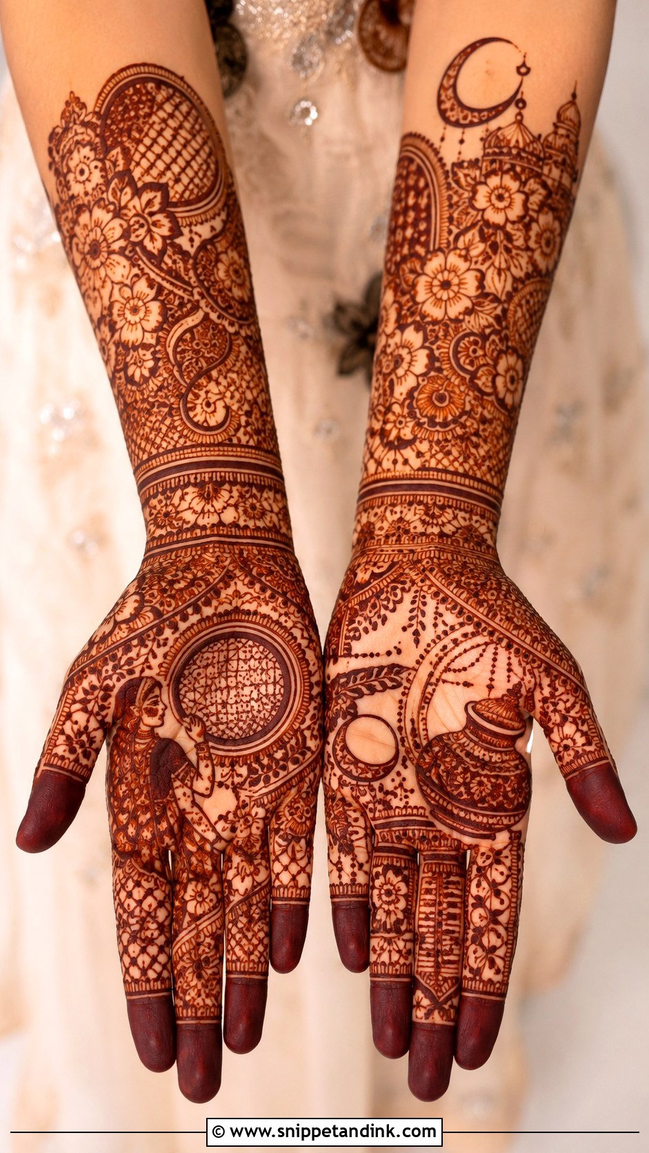 Full Hand Karva Chauth Mehndi Design - Snippet and Ink - 35 Karva Chauth Mehndi Designs