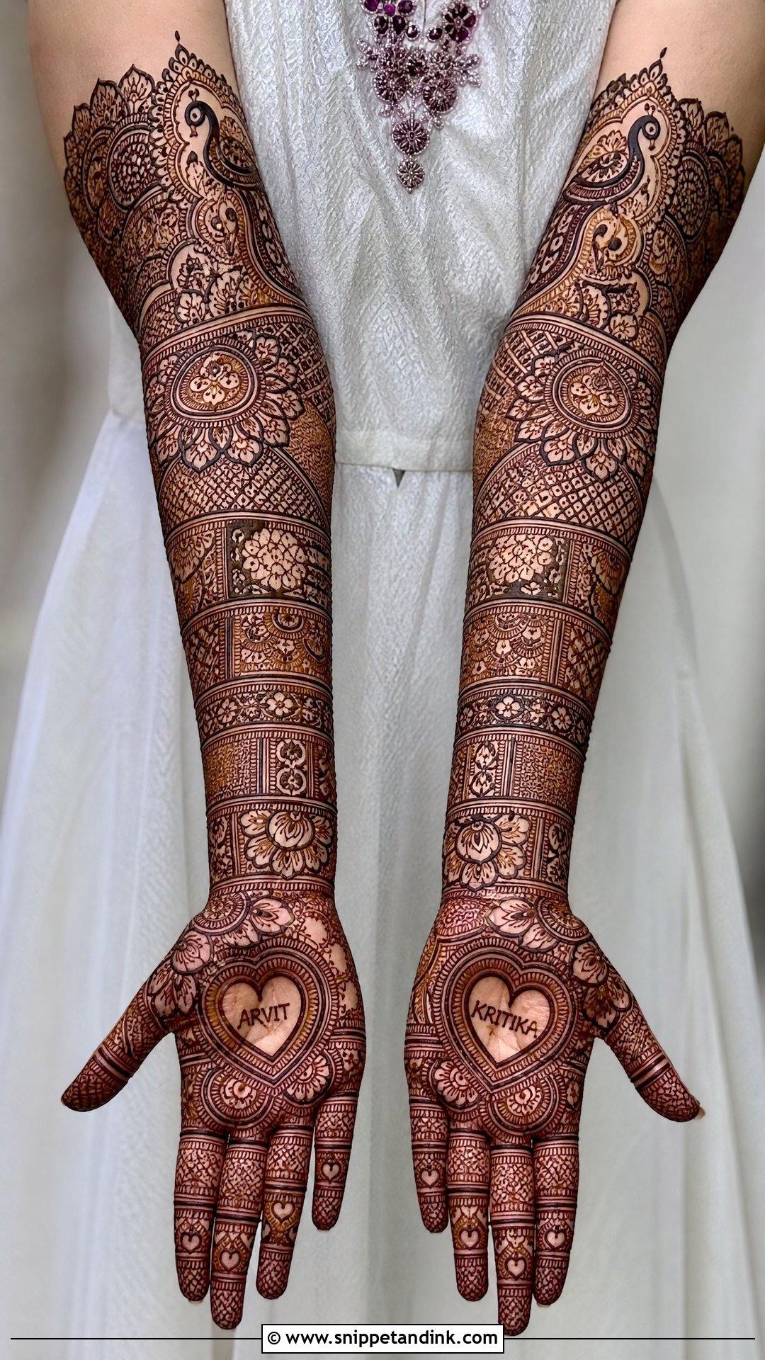 Full Hand Love Mehndi Design - Snippet and Ink - 25 Love Mehndi Designs