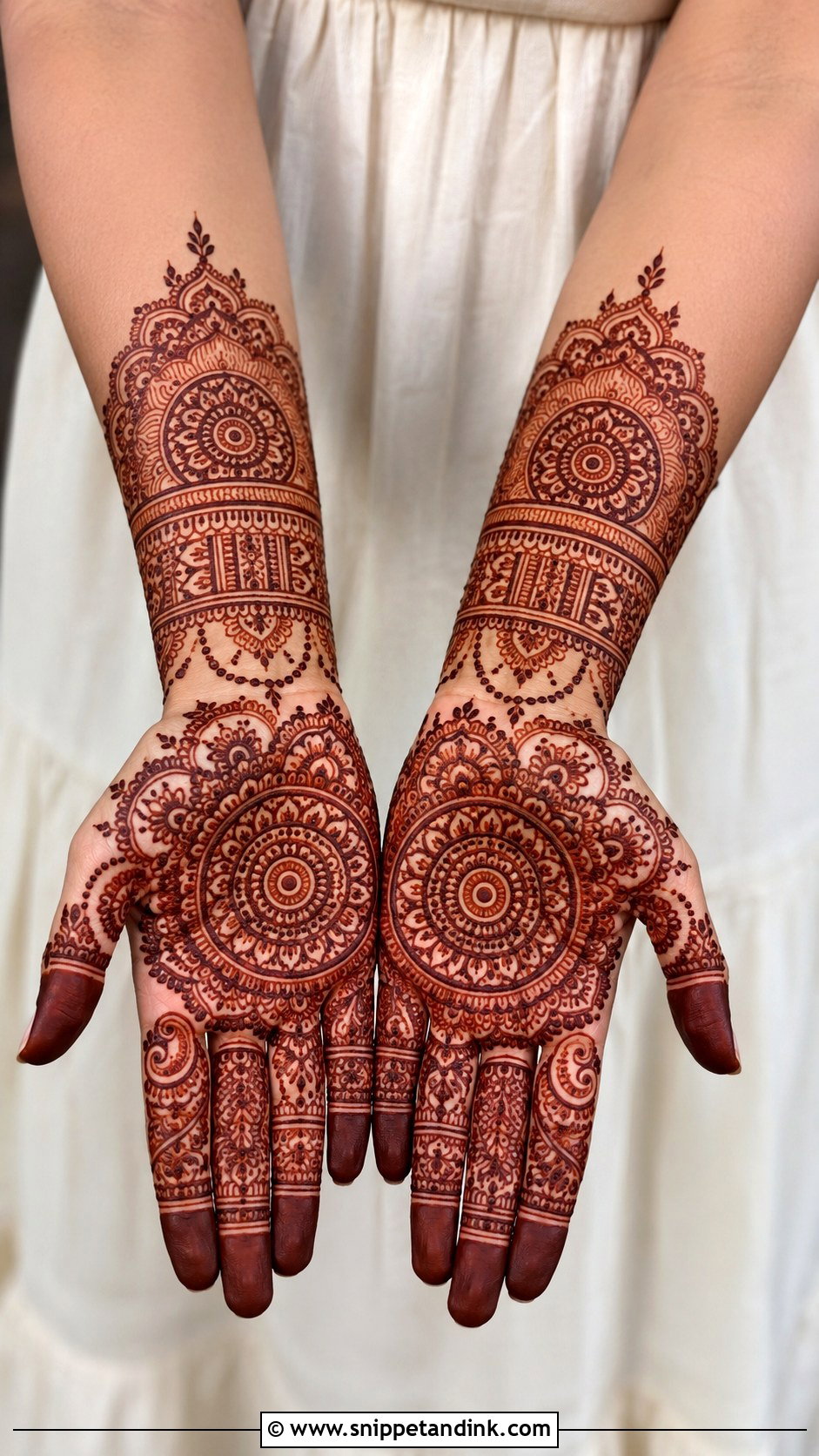 Full Hand Mandala Mehndi Design - Snippet and Ink - 35 Full Hand Mehndi Designs