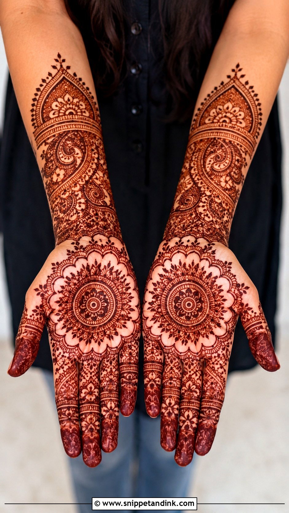Full Hand Mandala Mehndi Design - Snippet and Ink - 35 Latest Full Hand Mehndi Designs