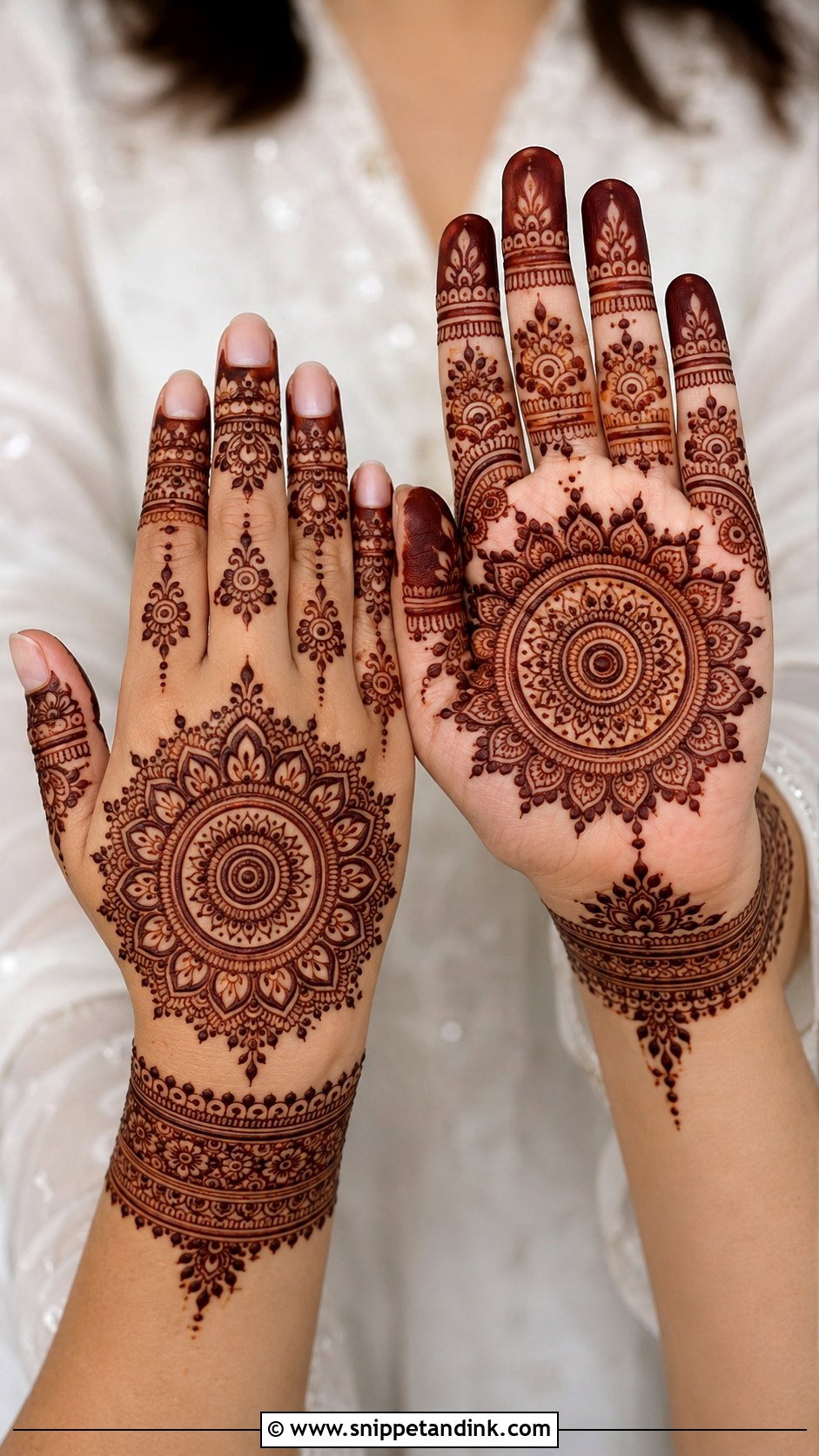 Full Hand Mandala Mehndi Design - Snippet and Ink - 30 Full Mehndi Designs