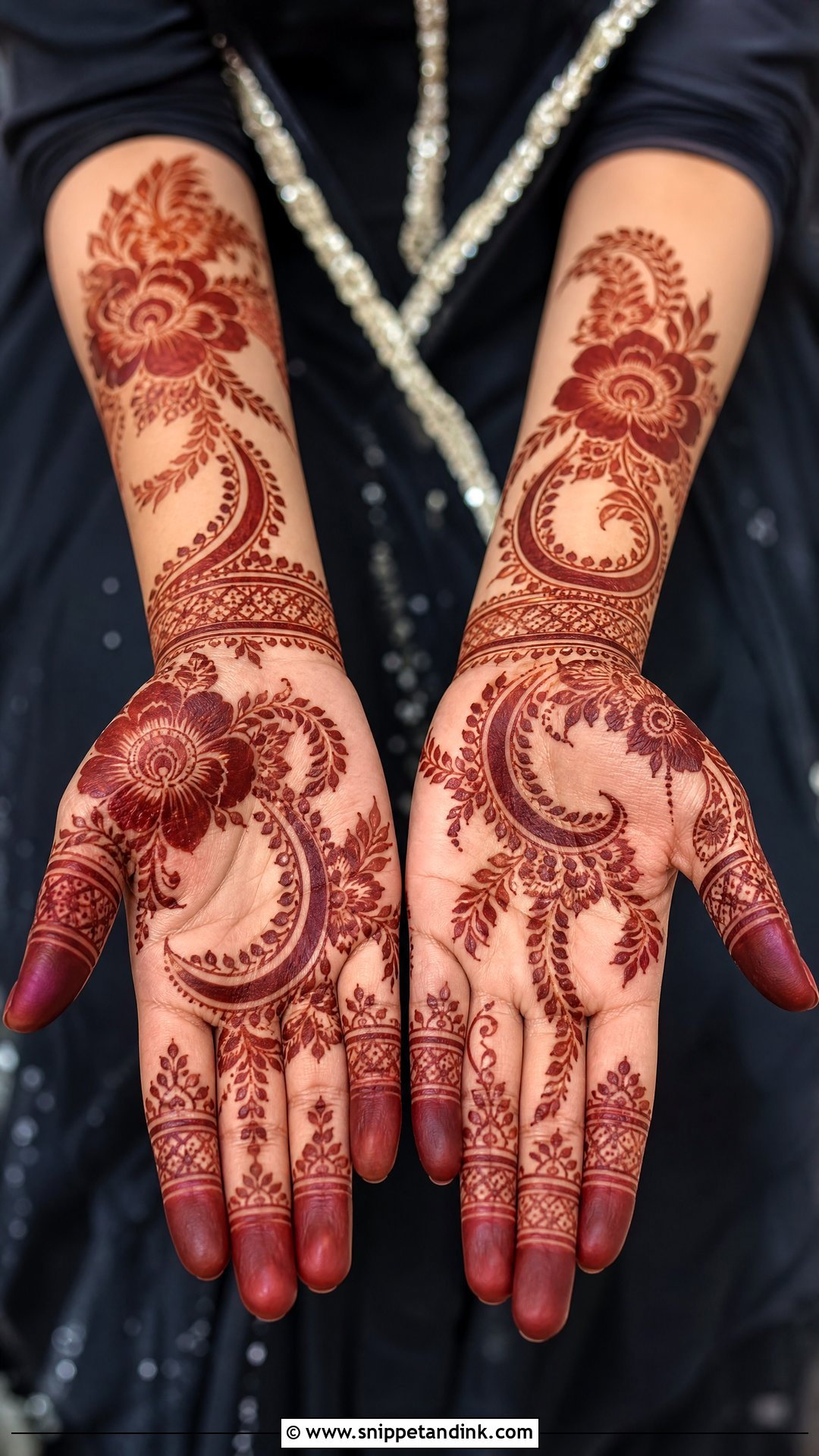 Full Hand Mehndi Design For Eid - Snippet and Ink - 30 Best Beautiful Full Hand Mehndi Designs