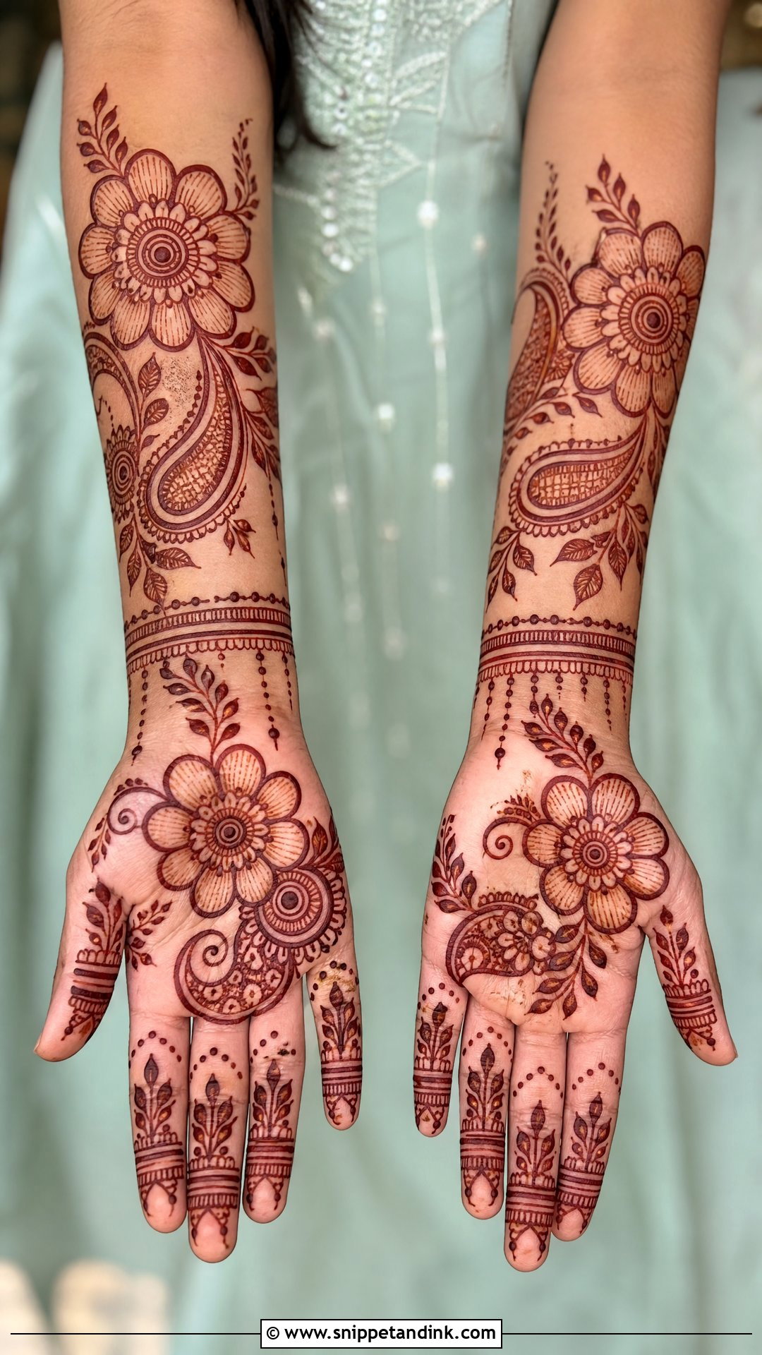 Full Hand Mehndi Design for Children - Snippet and Ink - 30 Mehndi Designs for Children