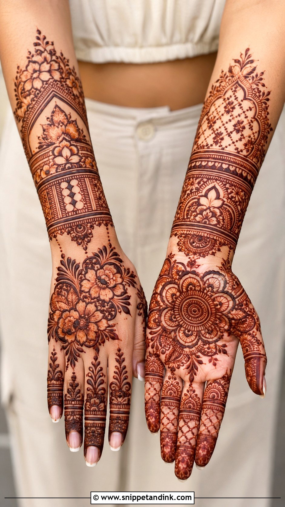 Full Hand Modern Mehndi Design - Snippet and Ink - 35 Latest Full Hand Mehndi Designs