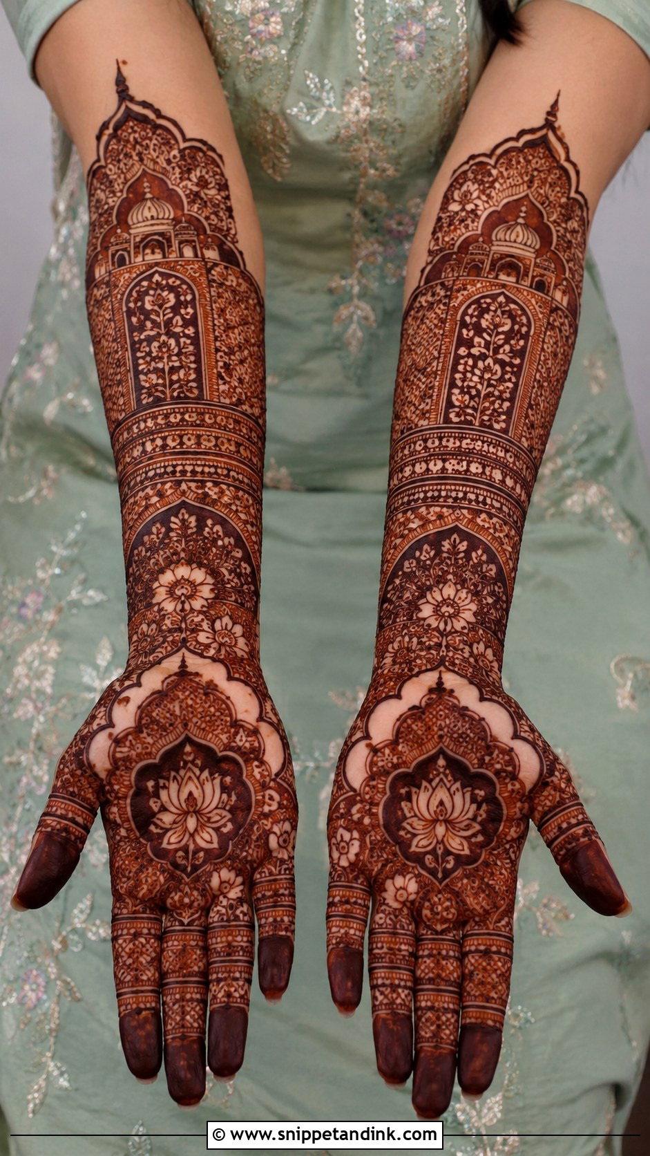 Full Hand Mughlai Mehndi Design - Snippet and Ink - 35 Latest Full Hand Mehndi Designs