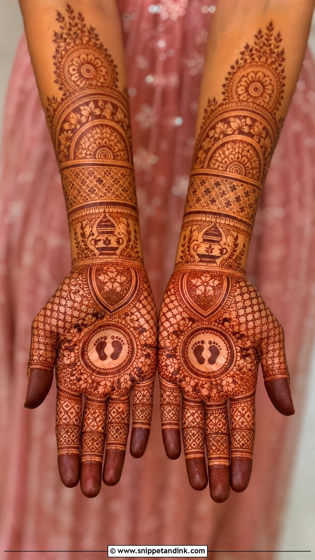 Full Hand Mundan Ceremony Mehndi Design - Snippet and Ink - 20 Mundan Ceremony Mehndi Designs